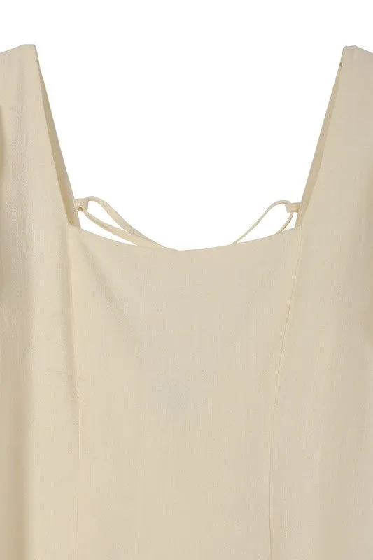 Lilou SS back strap dress - solid color