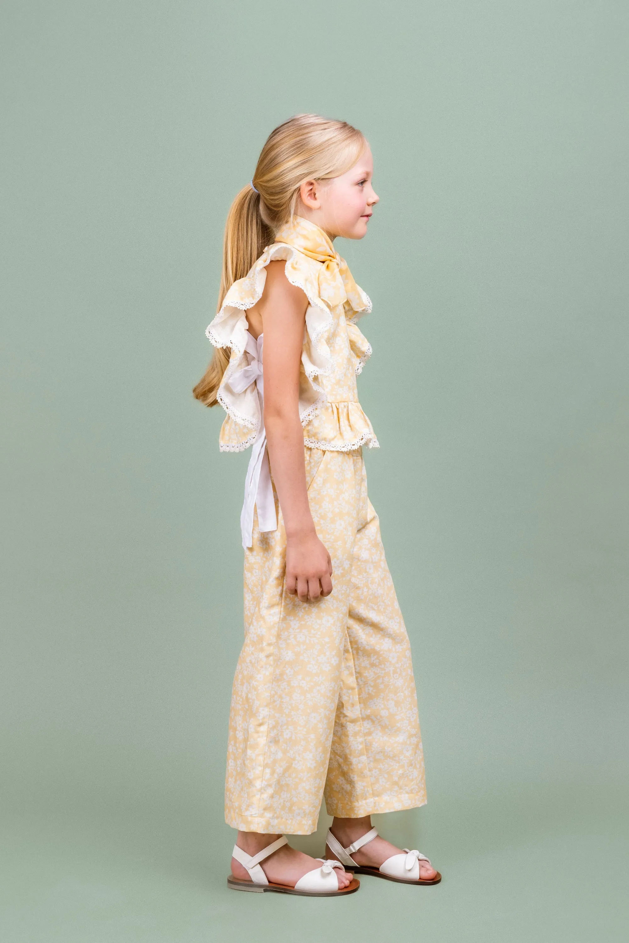 Linen-blend Top Mimi, Yellow