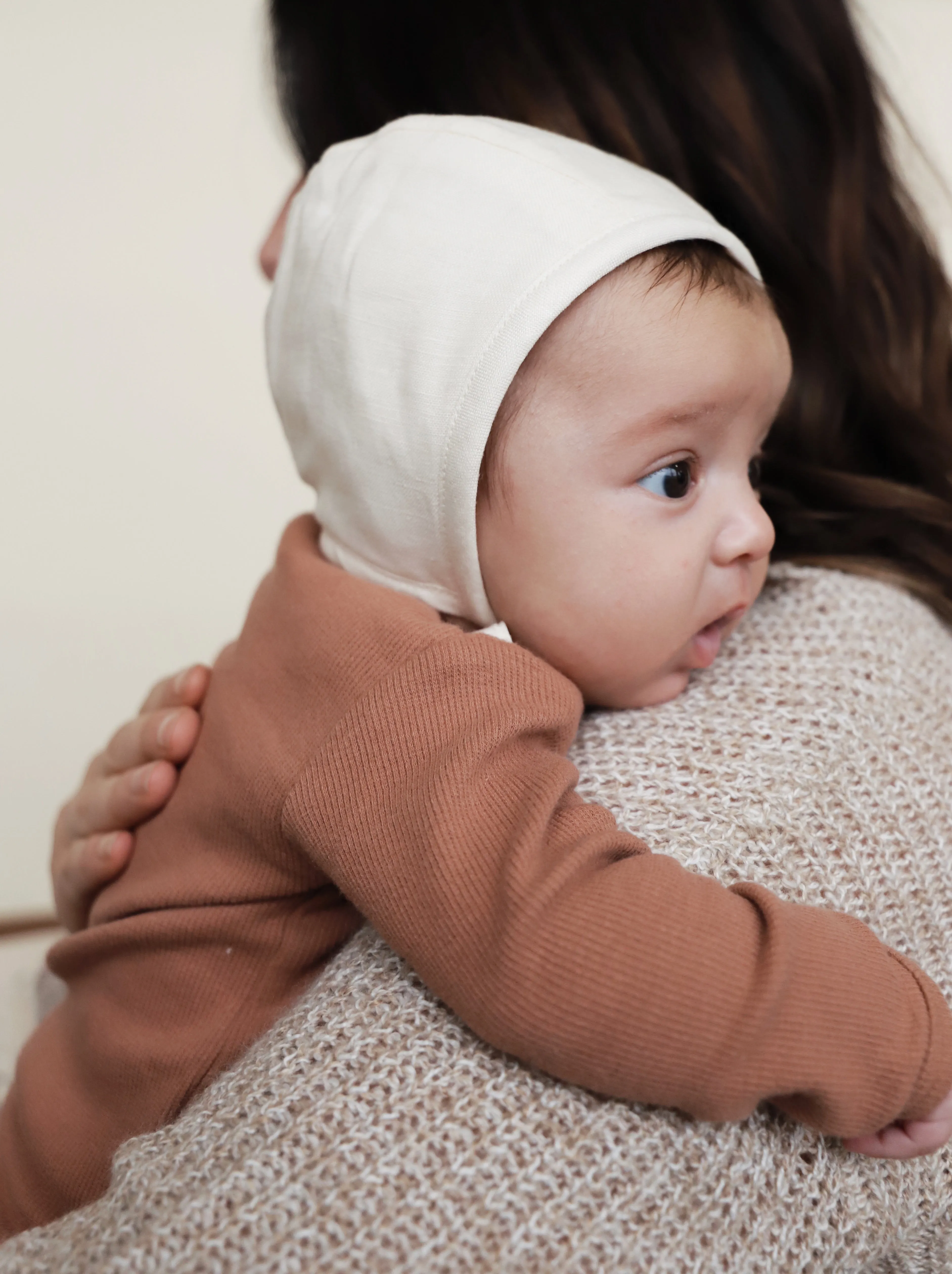 linen bonnet | ivory