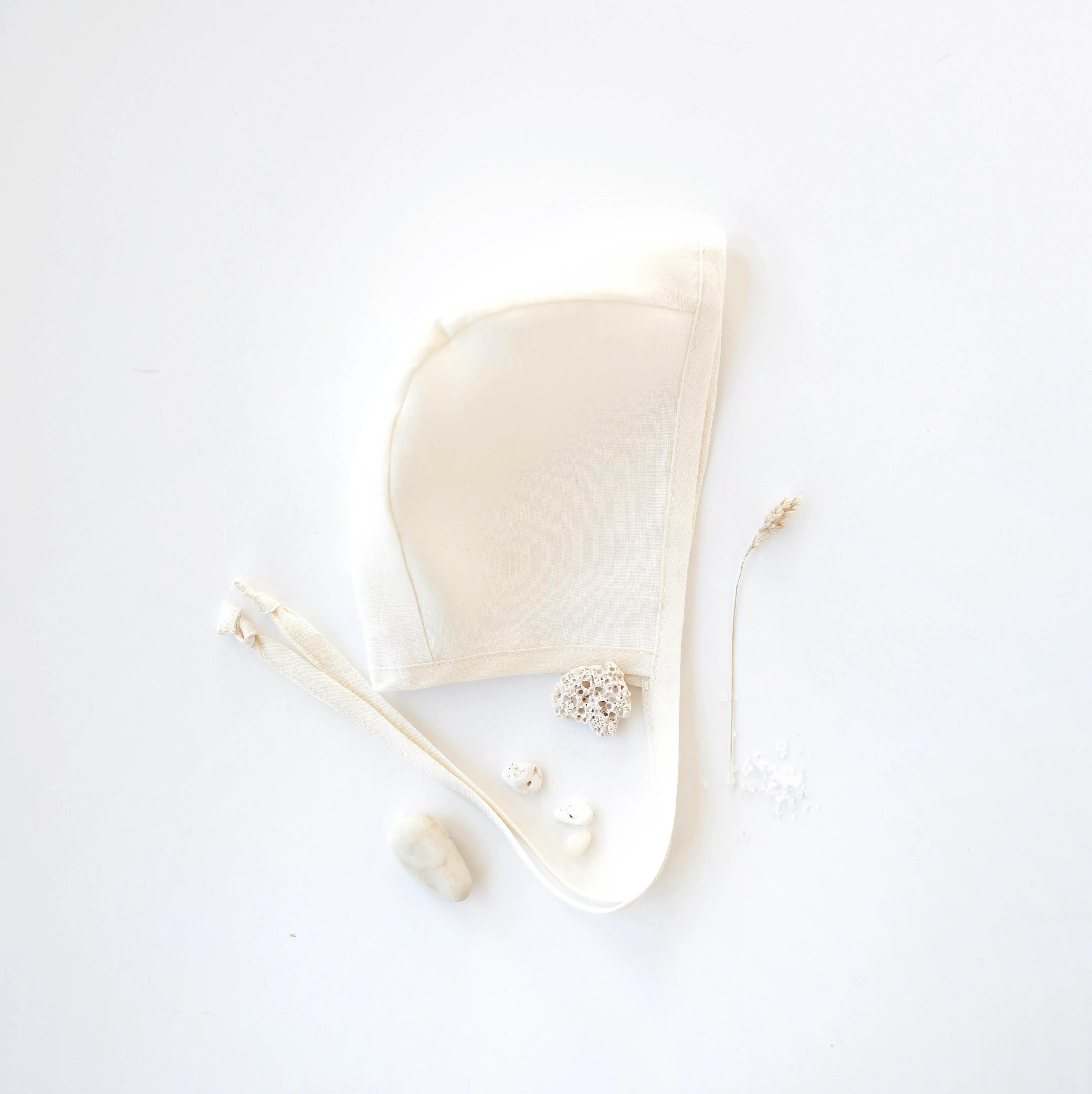linen bonnet | ivory