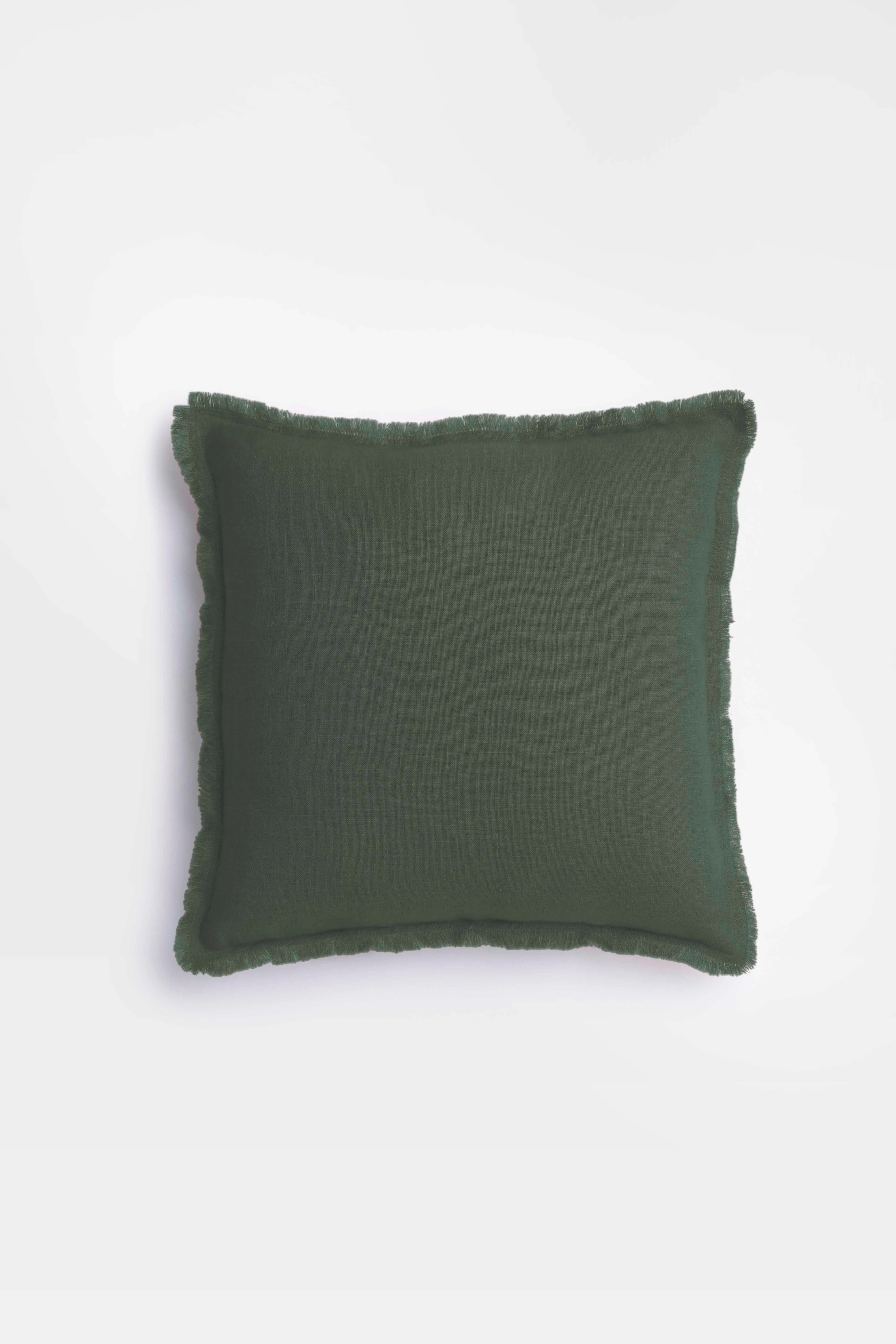 Linen Fringe Me Good Cushion Cover-Charcoal Grey