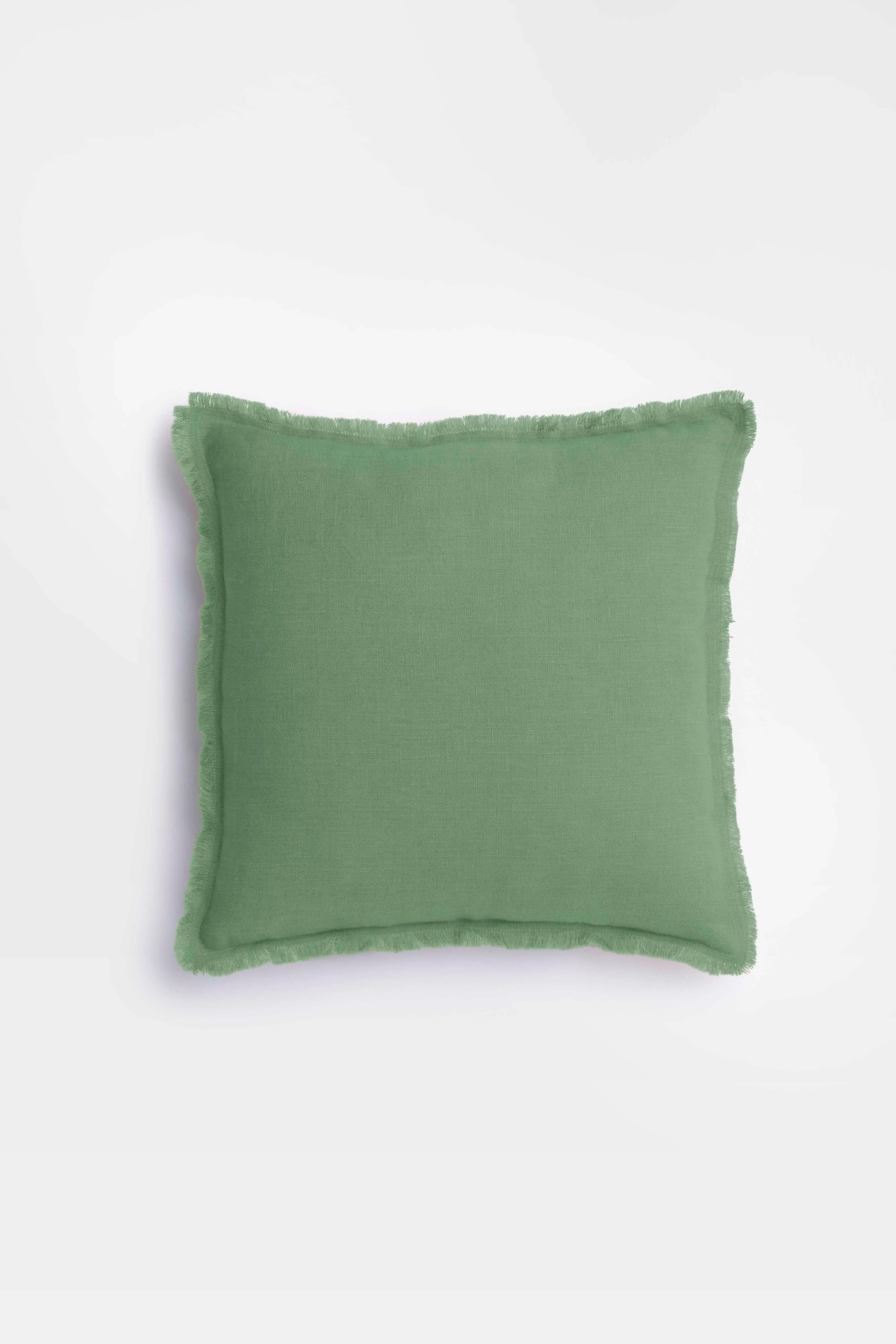 Linen Fringe Me Good Cushion Cover-Dusty Gold