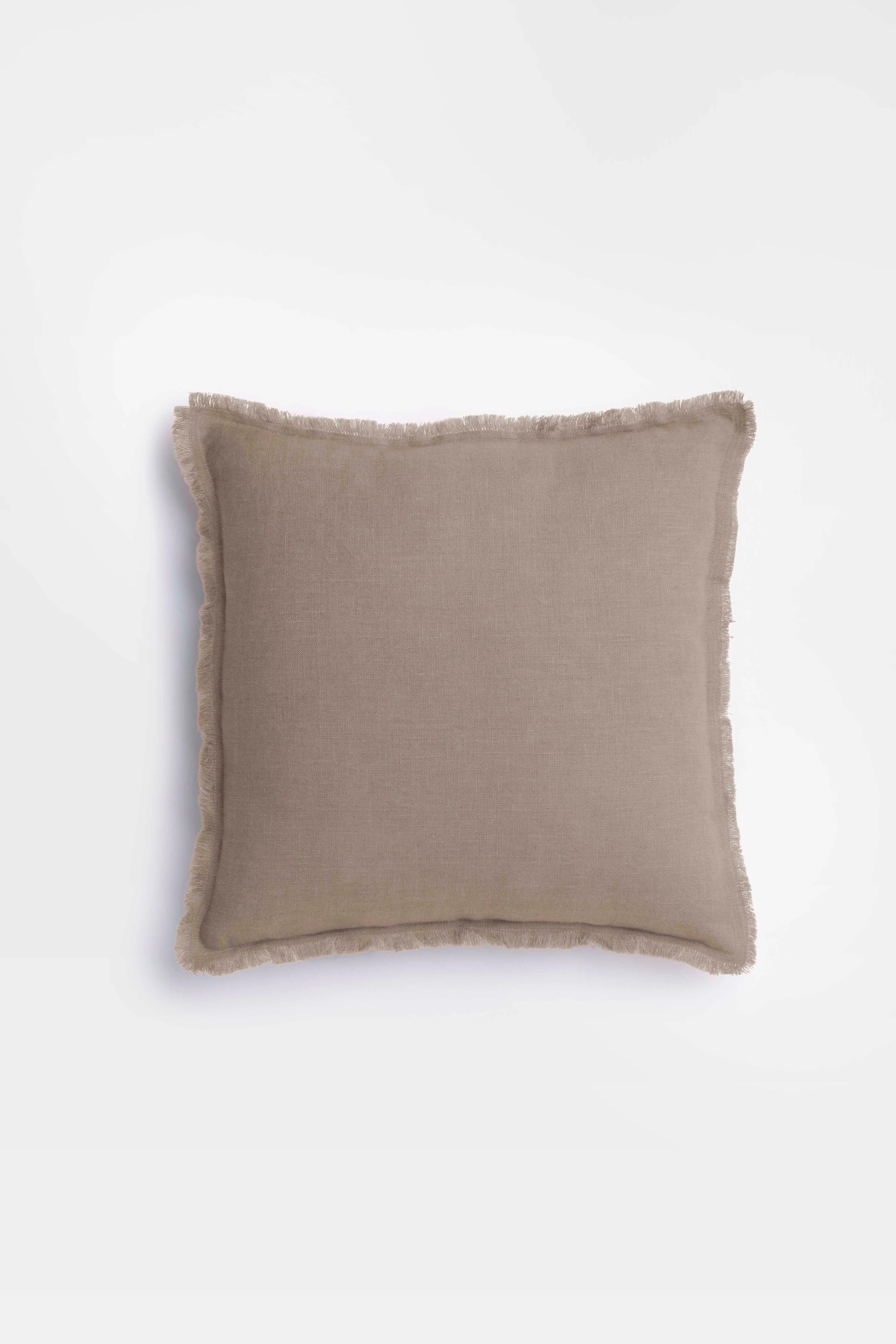 Linen Fringe Me Good Cushion Cover-Dusty Gold