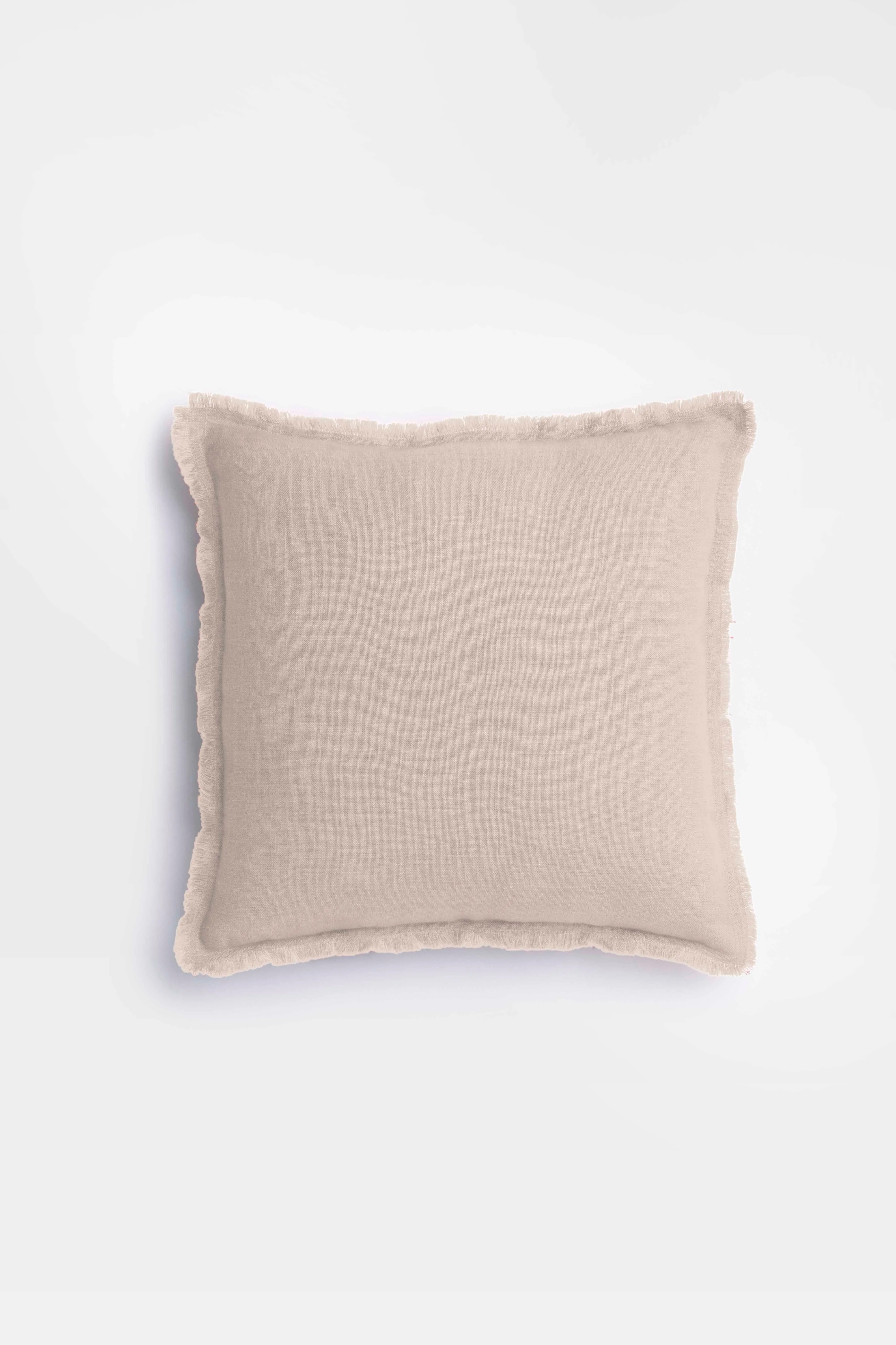 Linen Fringe Me Good Cushion Cover-Dusty Gold