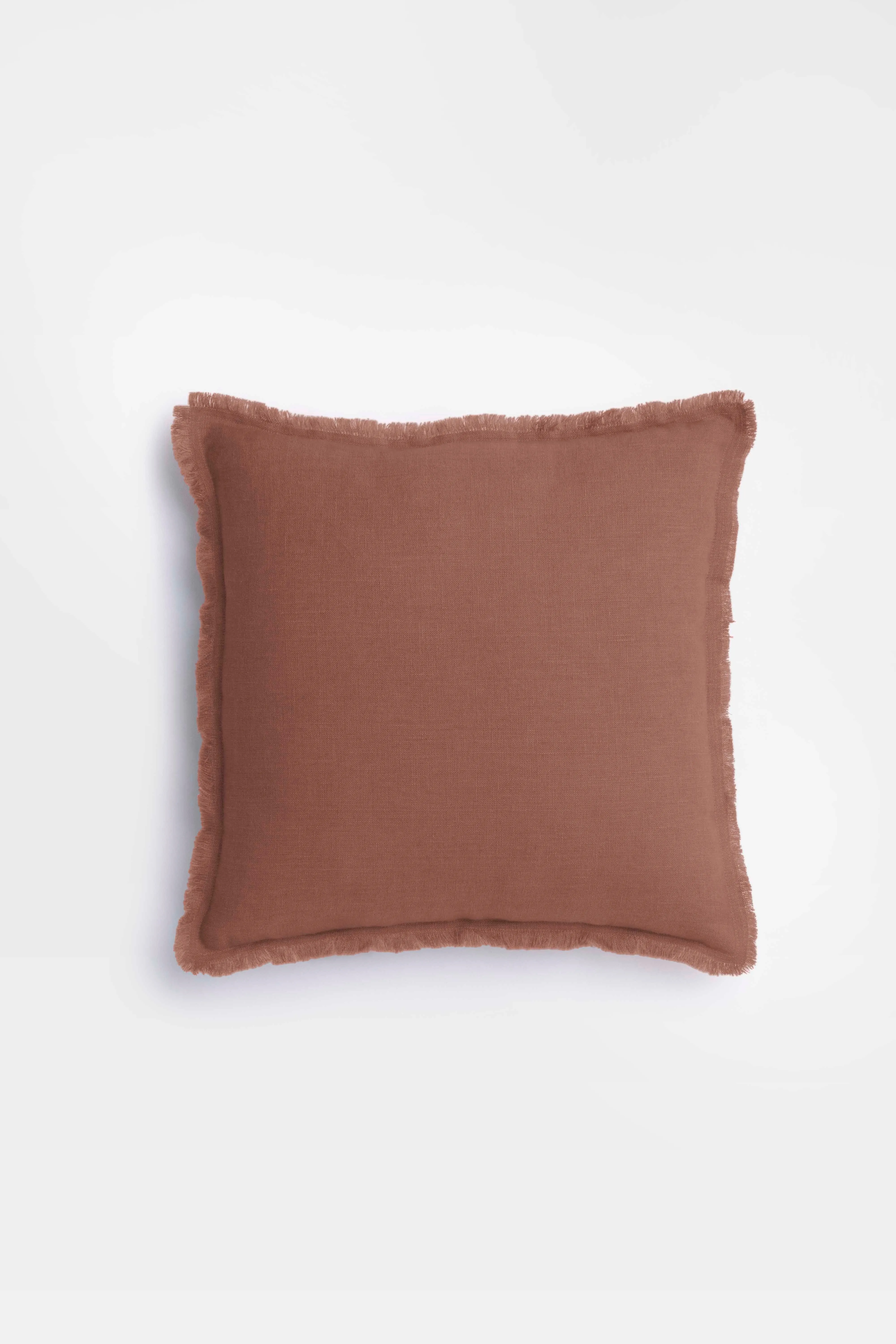 Linen Fringe Me Good Cushion Cover-Dusty Gold