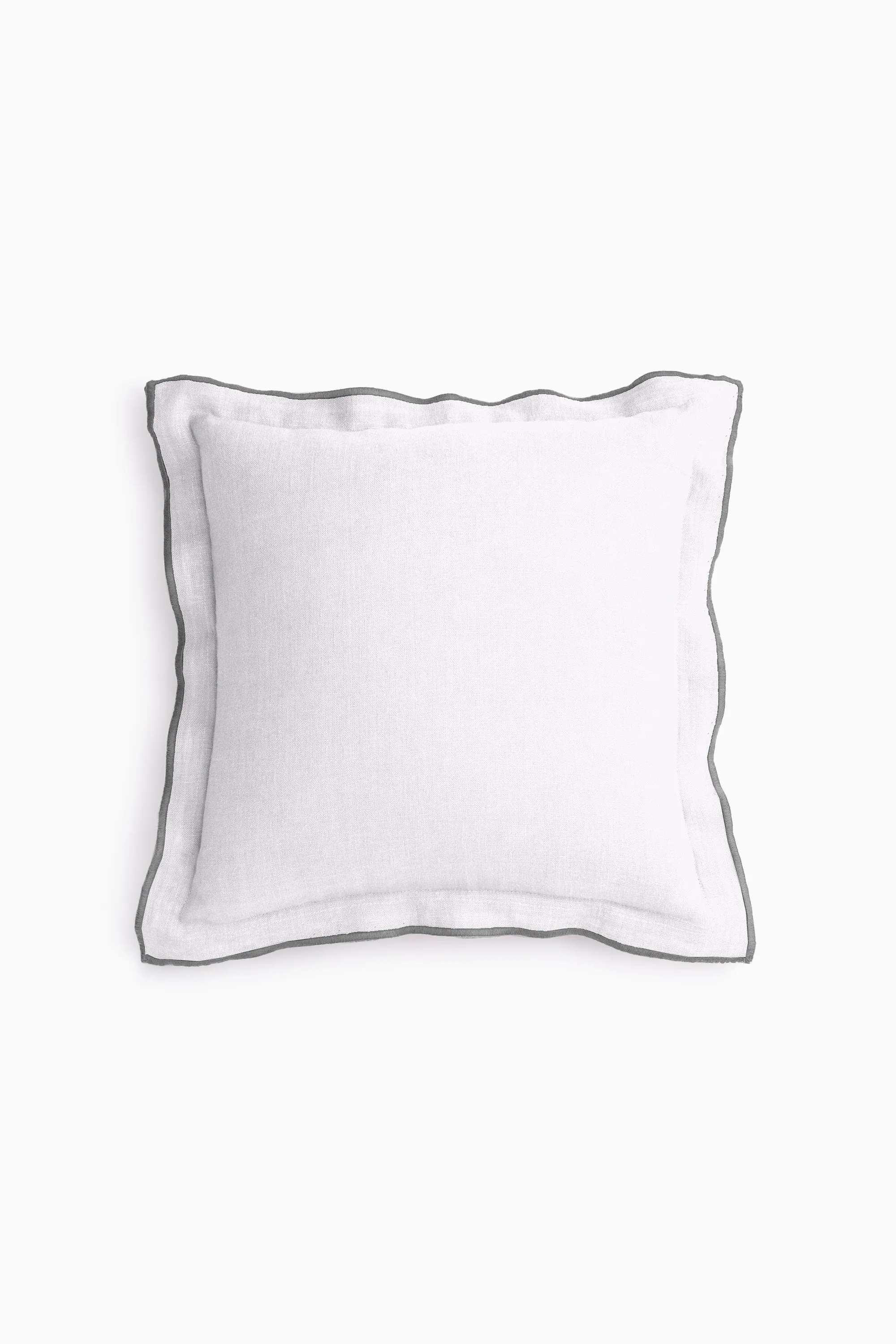 Linen Grey Needled Cushion Cover-Charcoal Grey