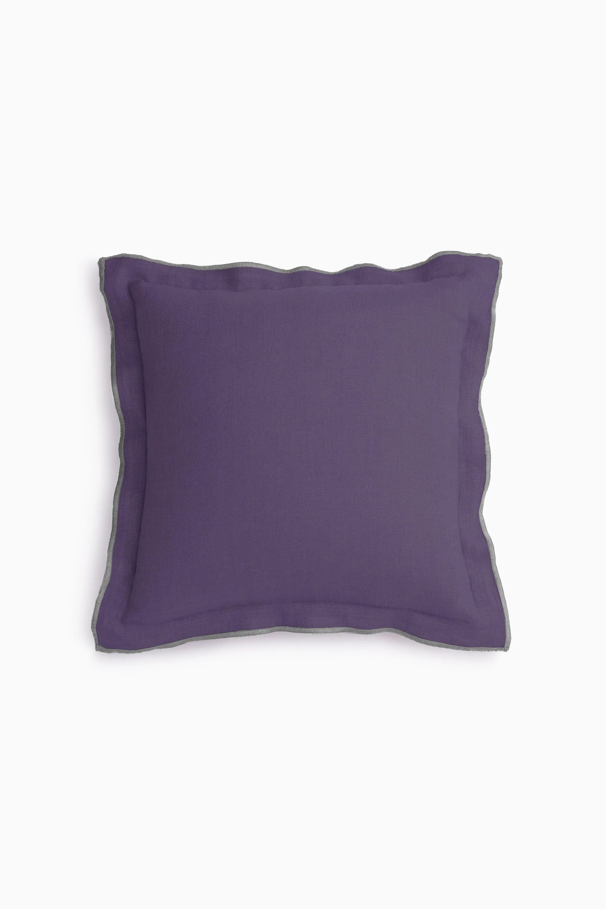 Linen Grey Needled Cushion Cover-Charcoal Grey