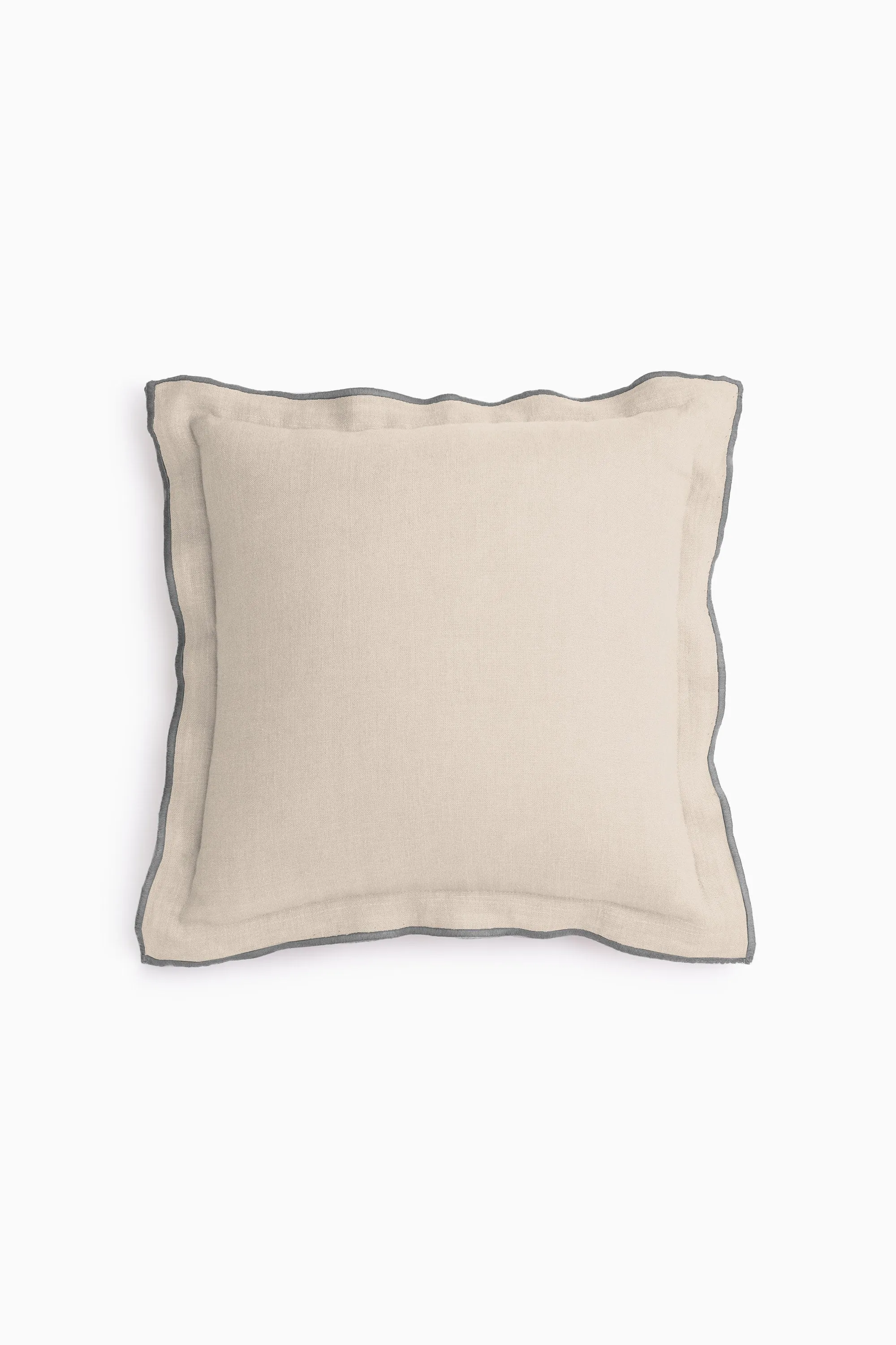 Linen Grey Needled Cushion Cover-Charcoal Grey