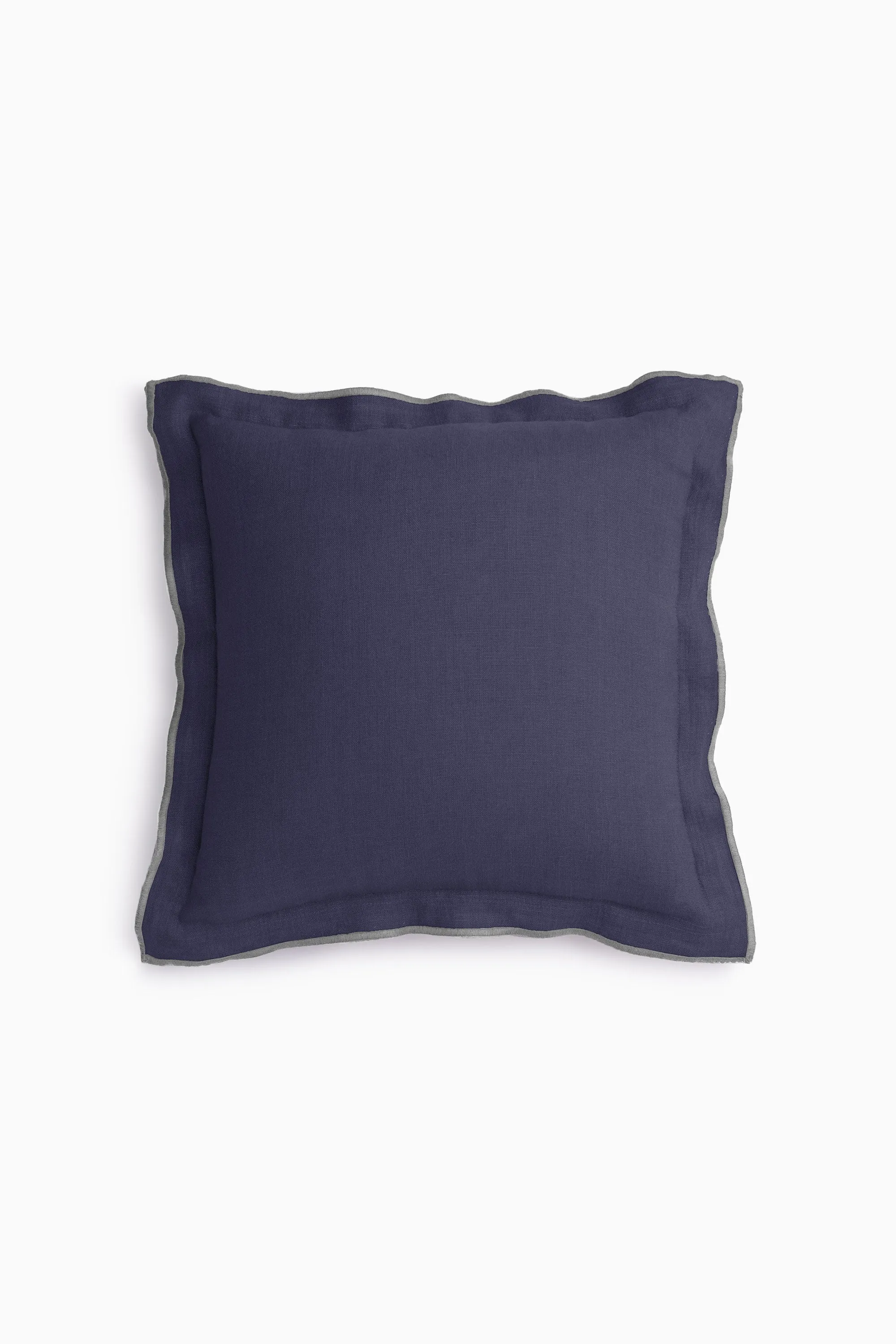 Linen Grey Needled Cushion Cover-Charcoal Grey