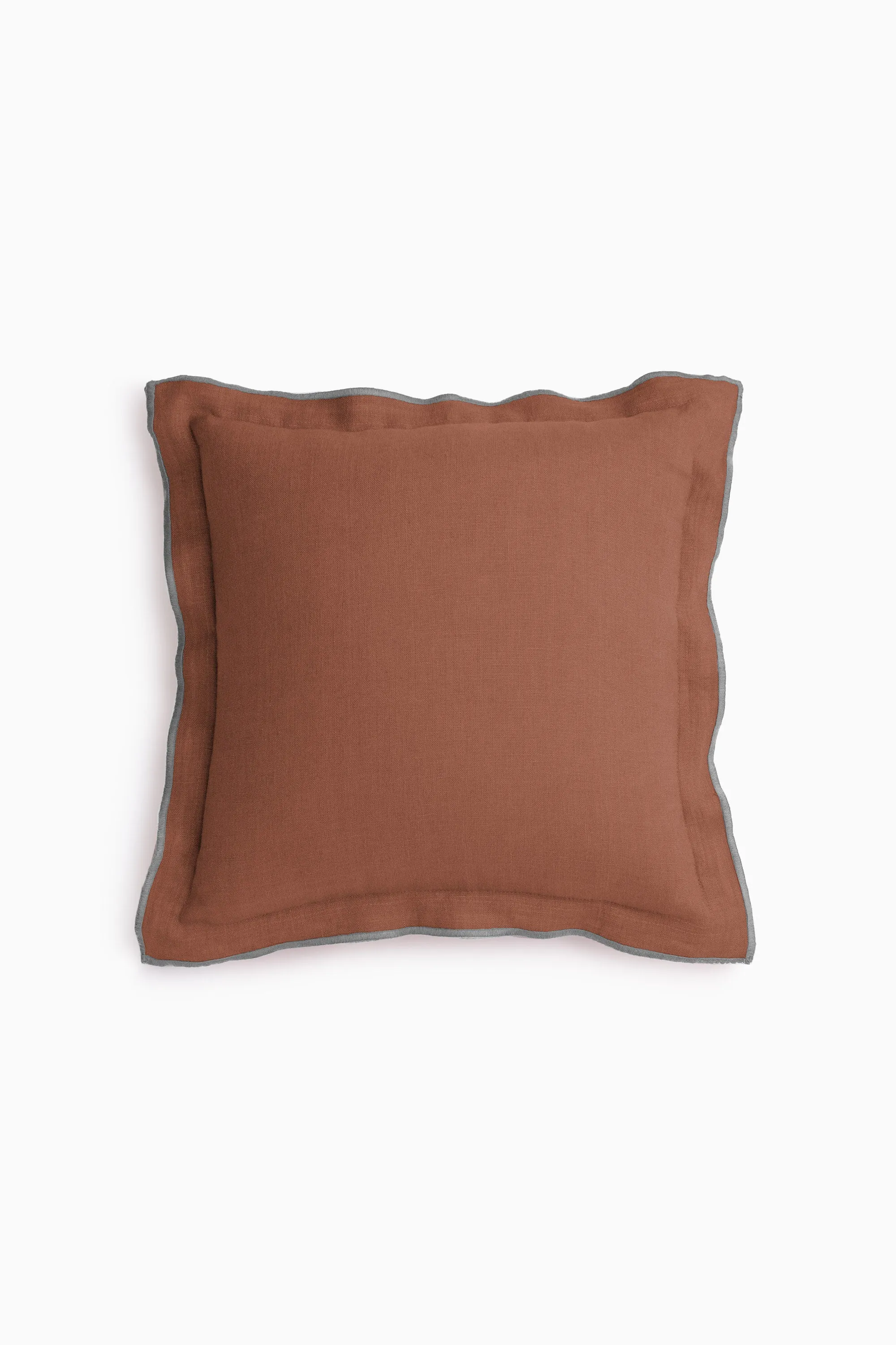 Linen Grey Needled Cushion Cover-Charcoal Grey
