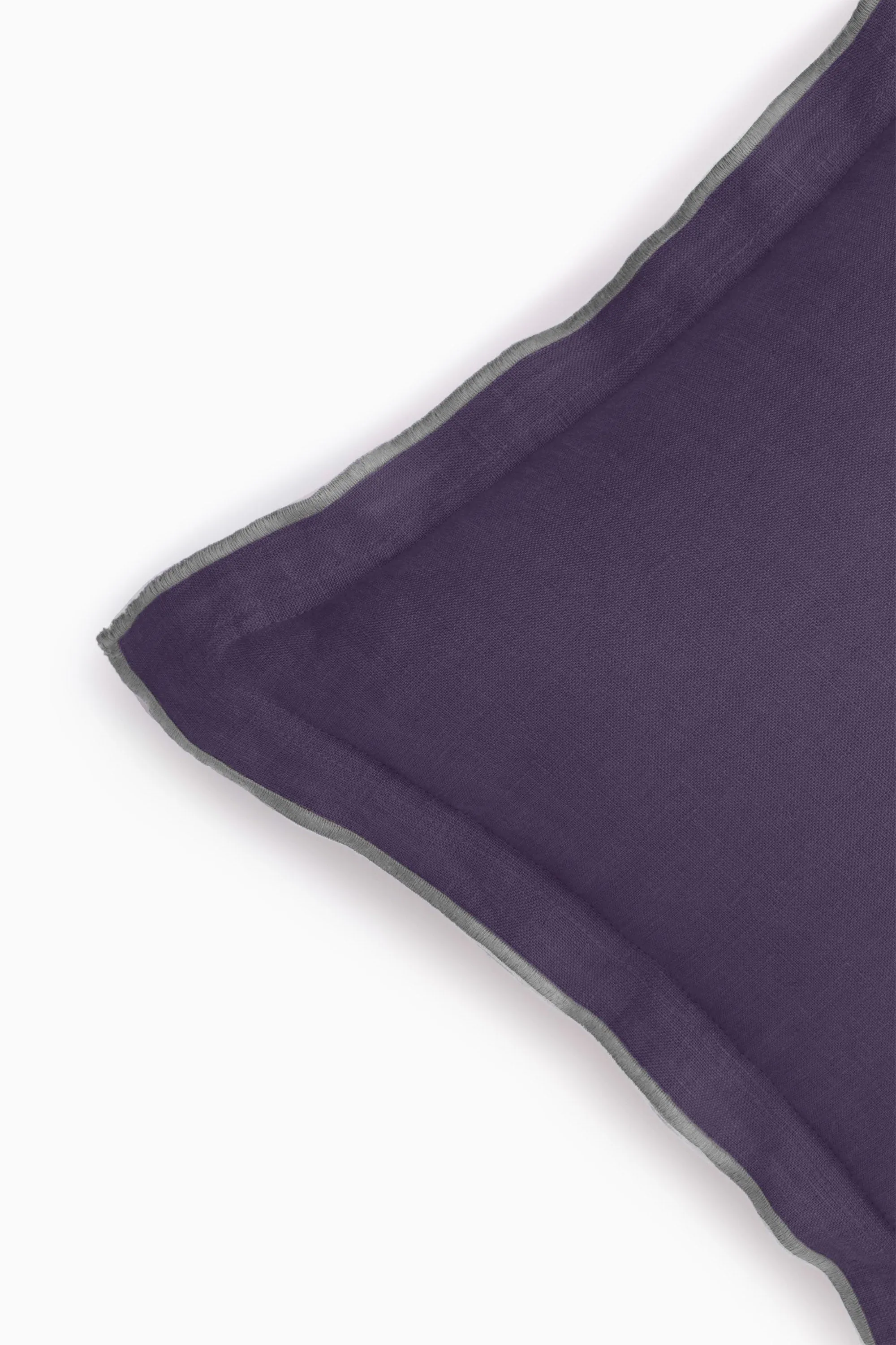 Linen Grey Needled Cushion Cover-Charcoal Grey