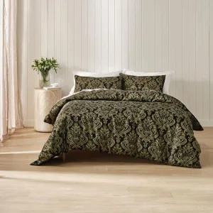 Linen House Black Theodora Duvet Cover Set