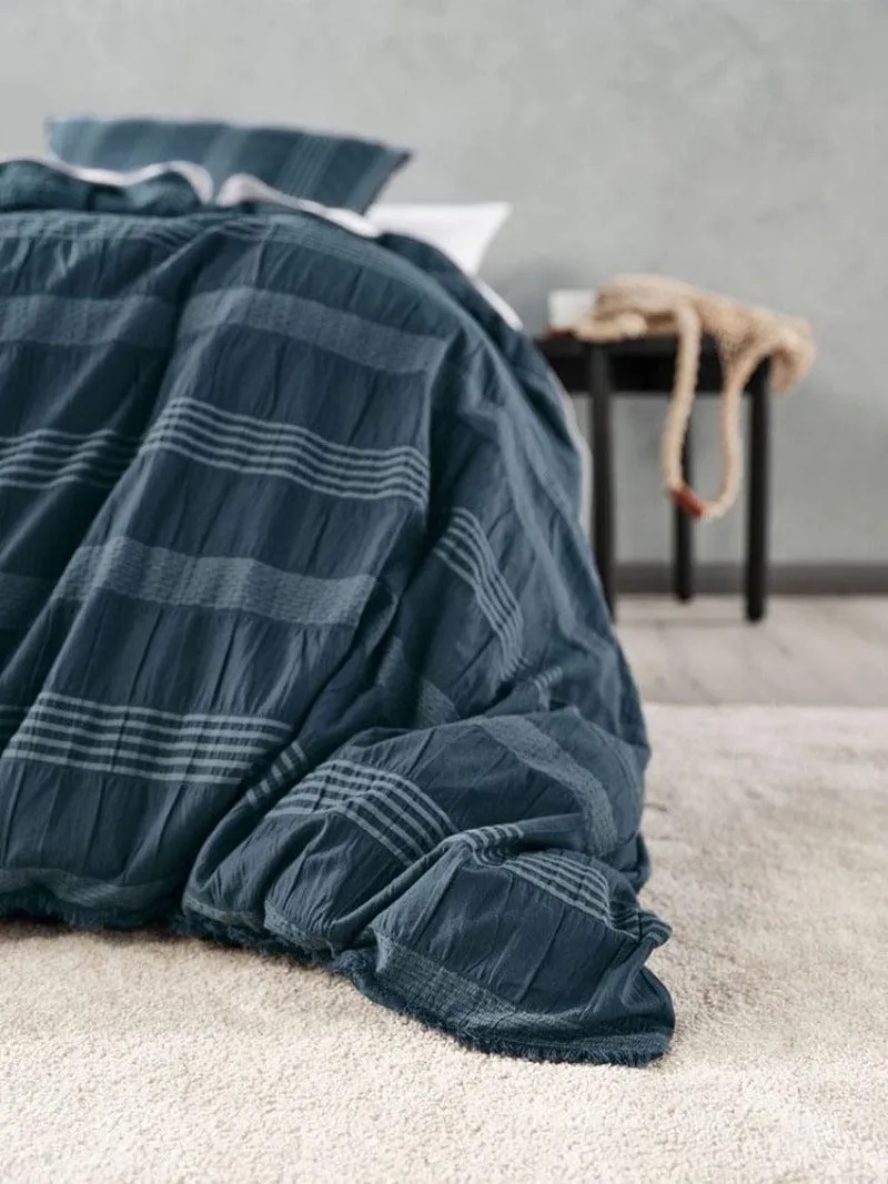 Linen House Shrimpton Slate Duvet Cover Set