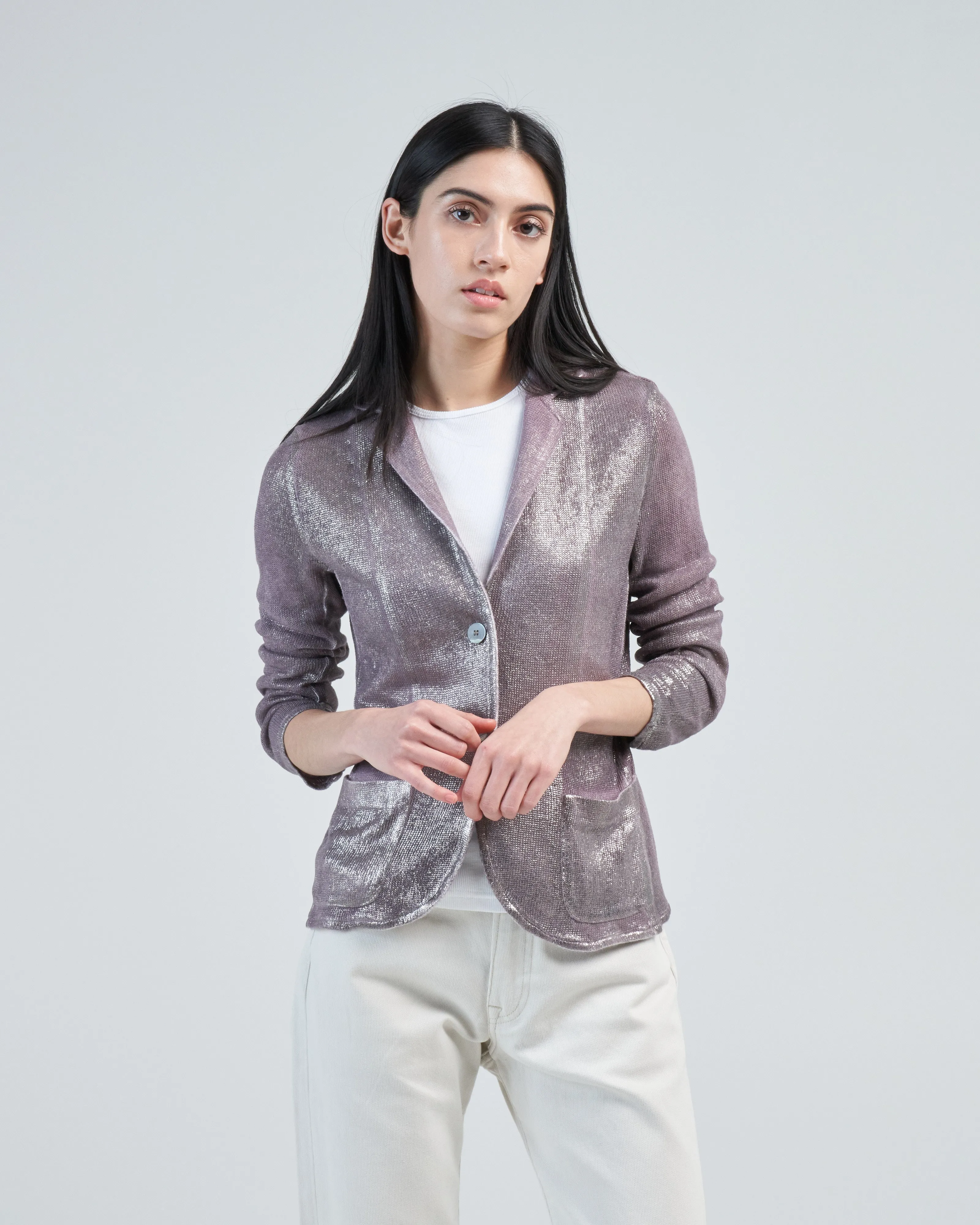 linen jacket with lamination