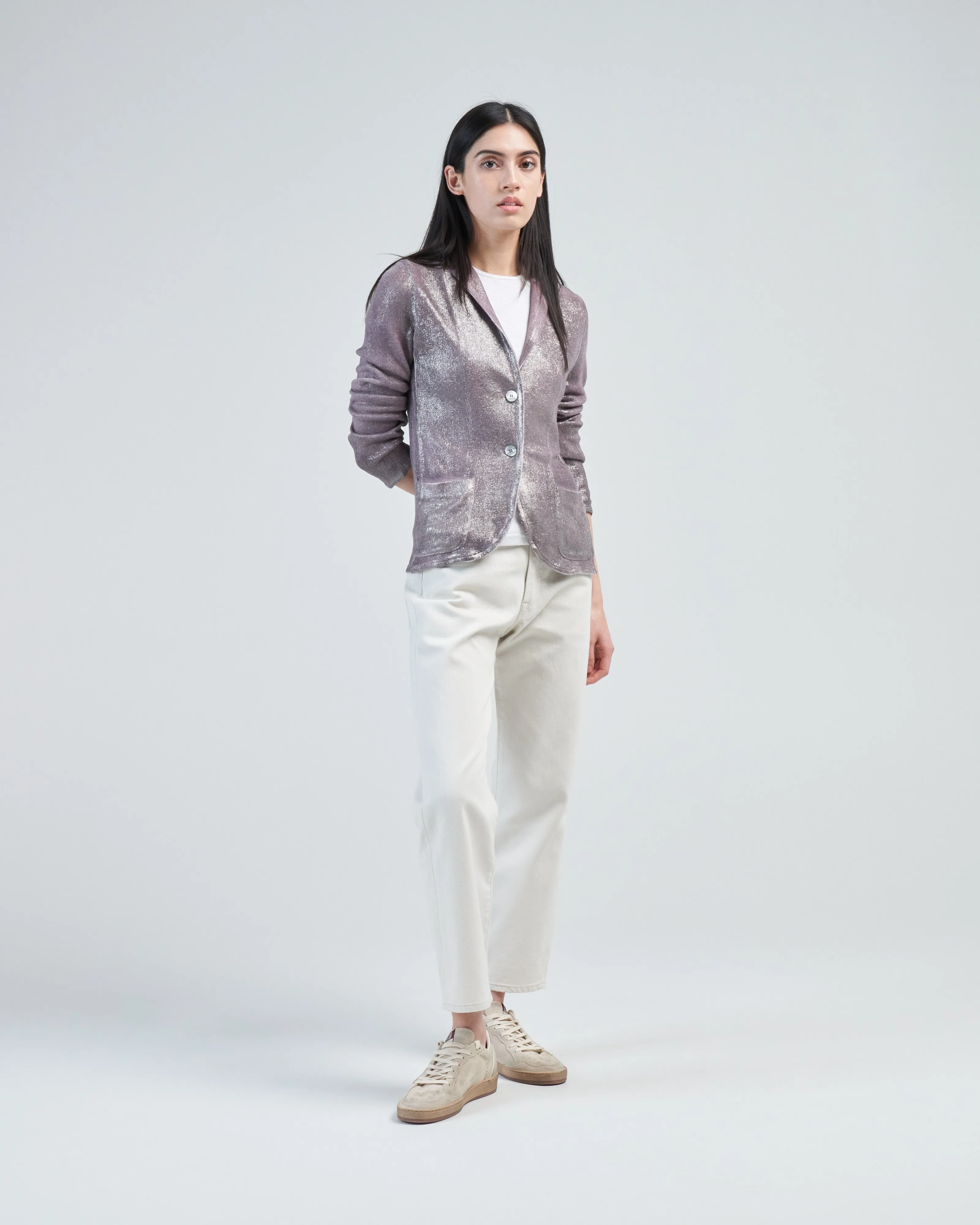 linen jacket with lamination