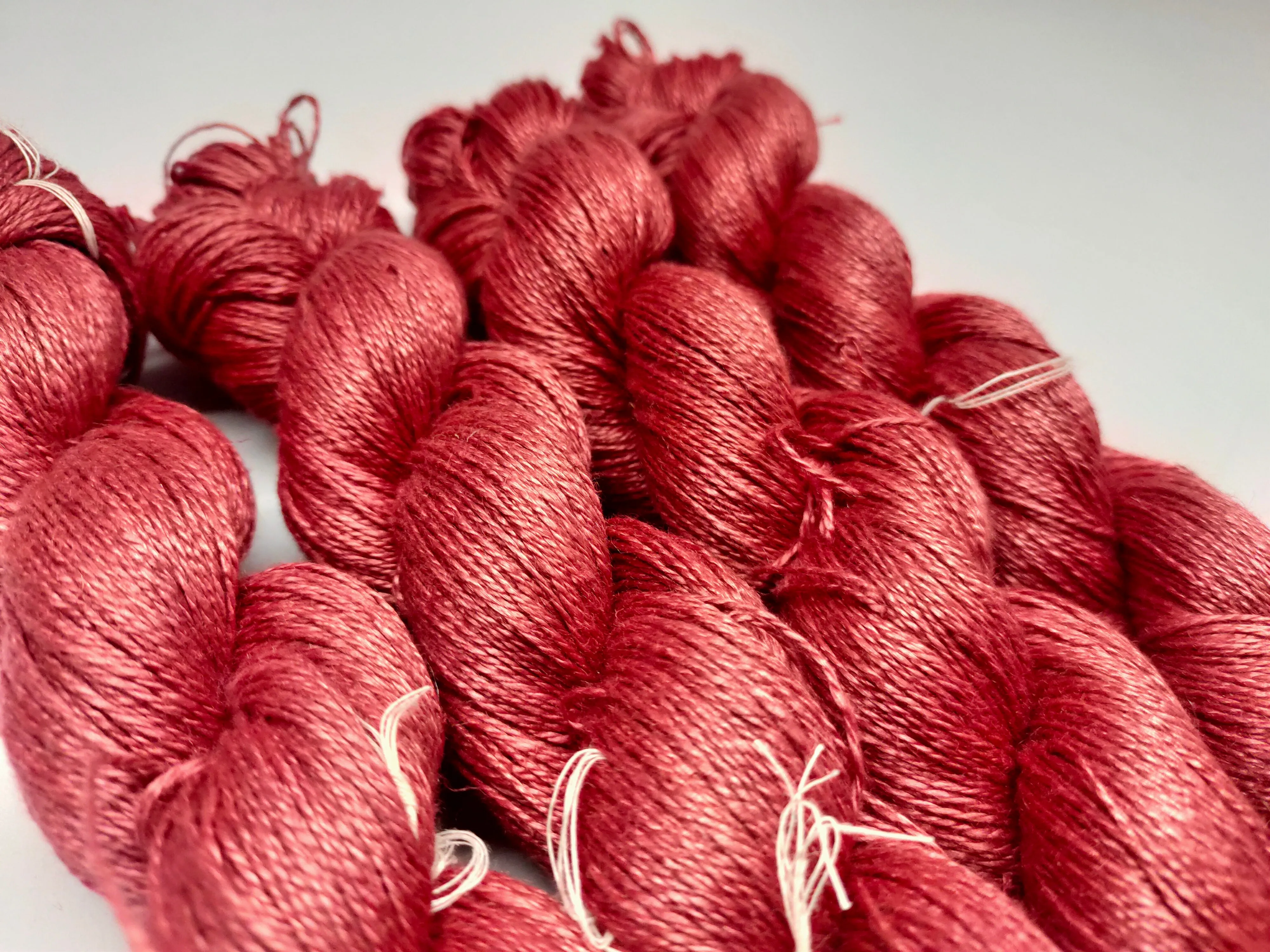 Linen Sportweight 2 PLY Yarn - Brick | SilkRouteIndia