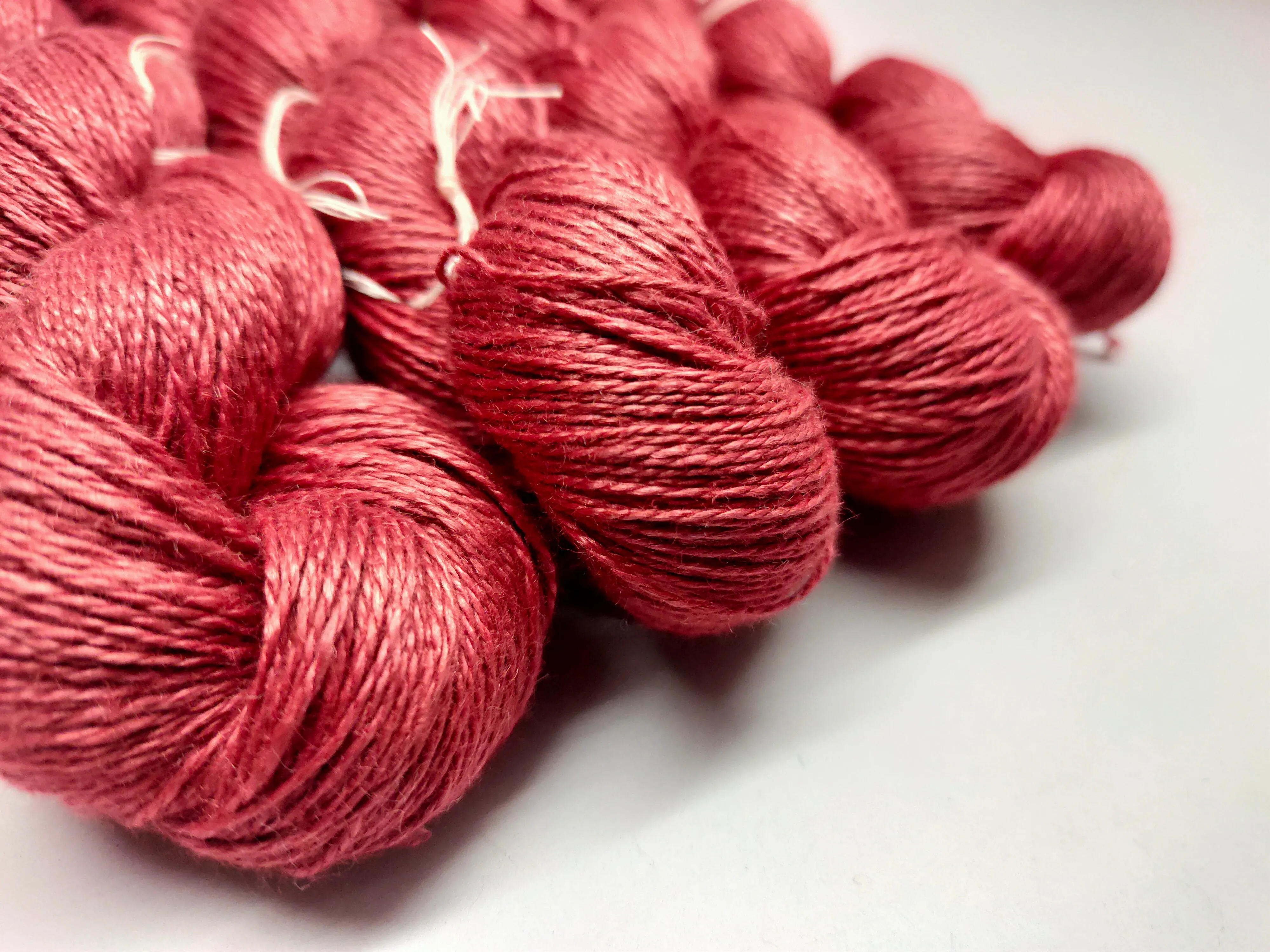 Linen Sportweight 2 PLY Yarn - Brick | SilkRouteIndia