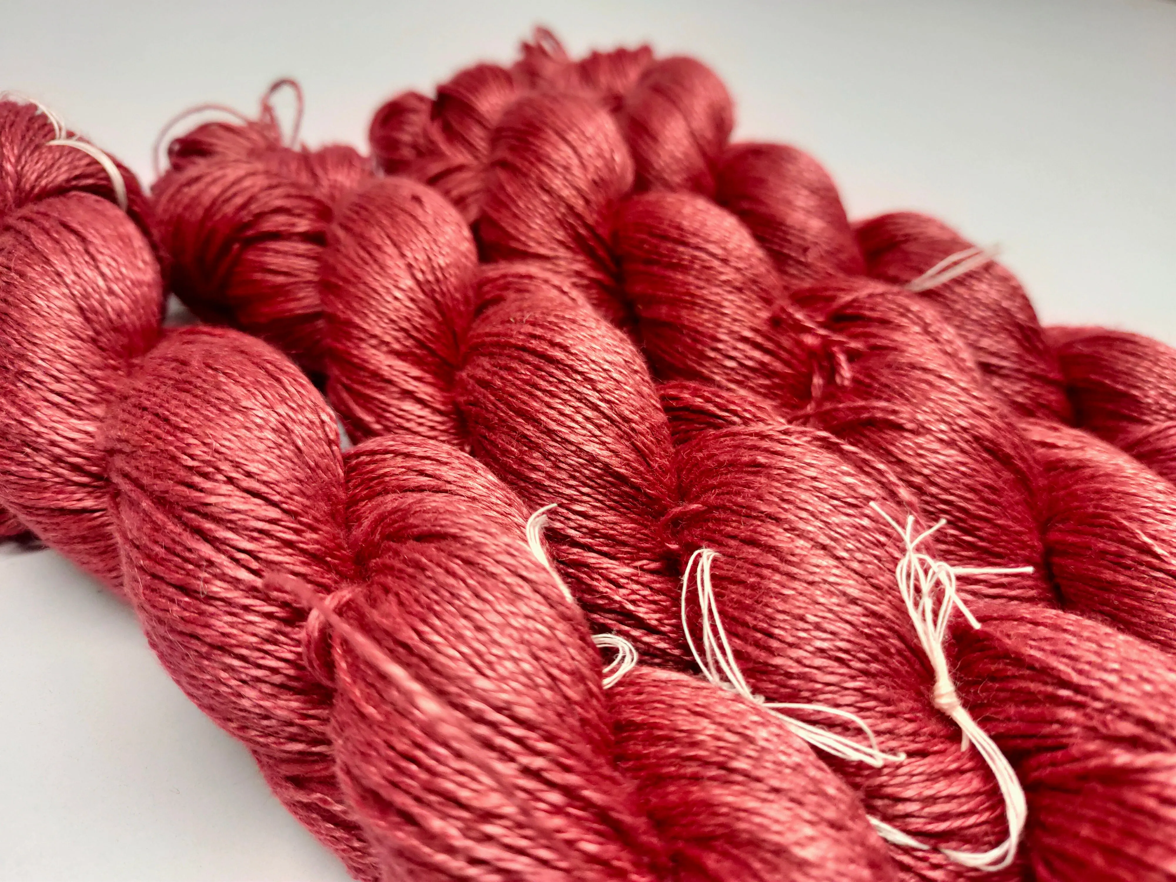 Linen Sportweight 2 PLY Yarn - Brick | SilkRouteIndia