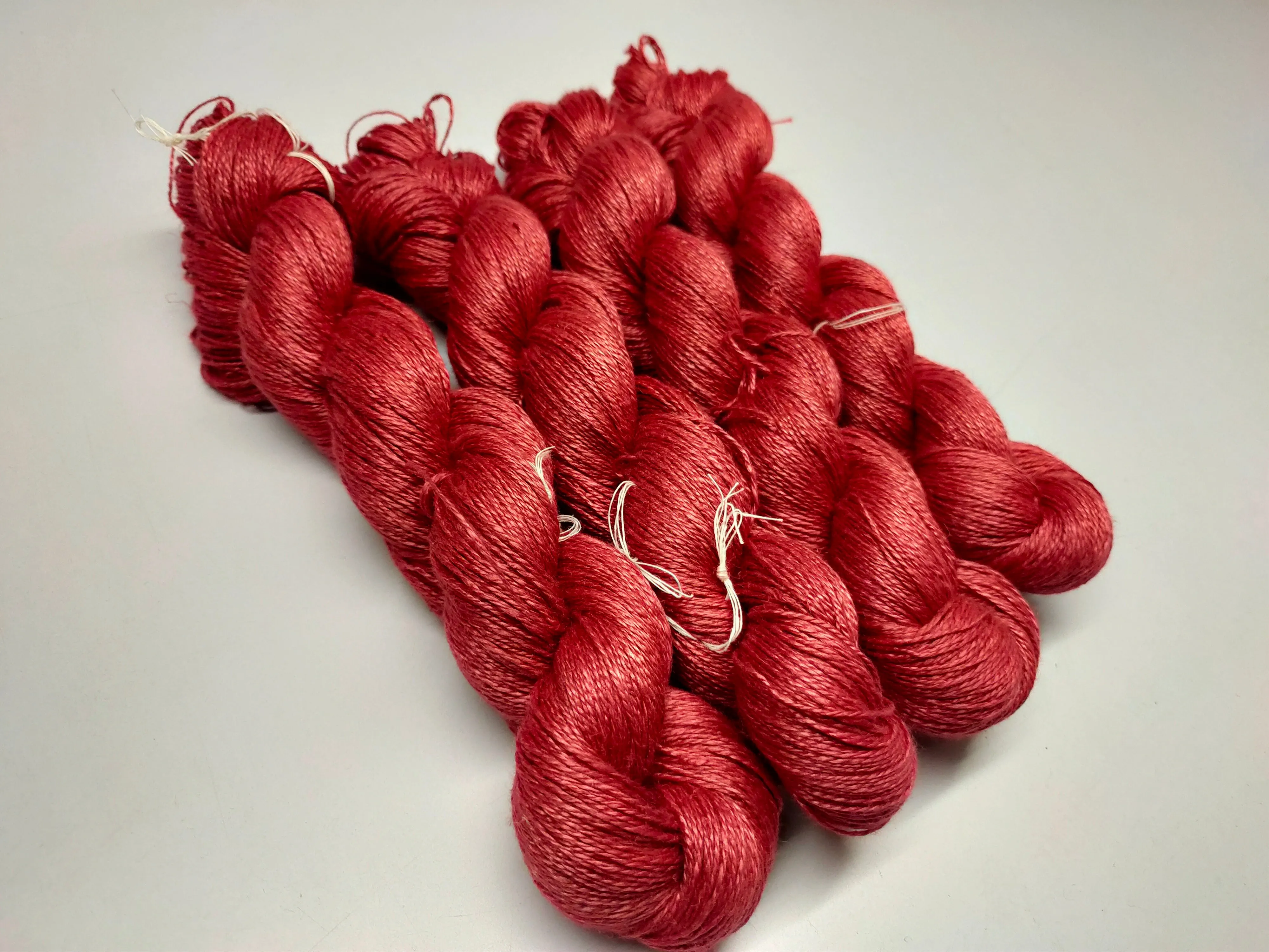 Linen Sportweight 2 PLY Yarn - Brick | SilkRouteIndia