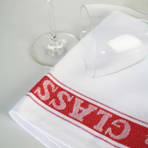 Linen Union Glass Cloth Red