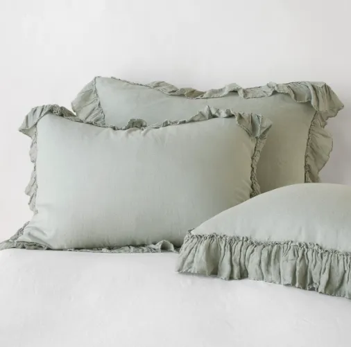 Linen Whisper Deluxe Sham - Eucalyptus