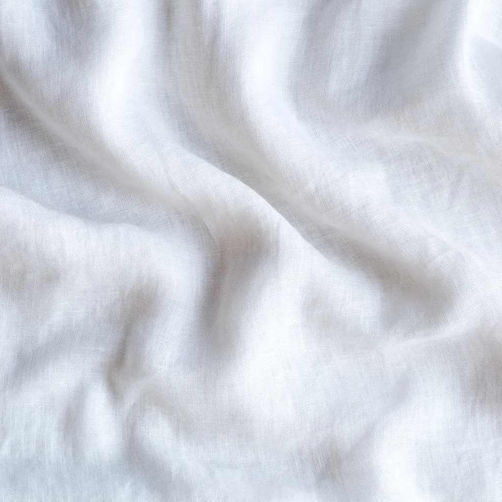 Linen Whisper Duvet Cover - White - King