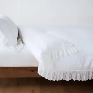 Linen Whisper Duvet Cover - White - King