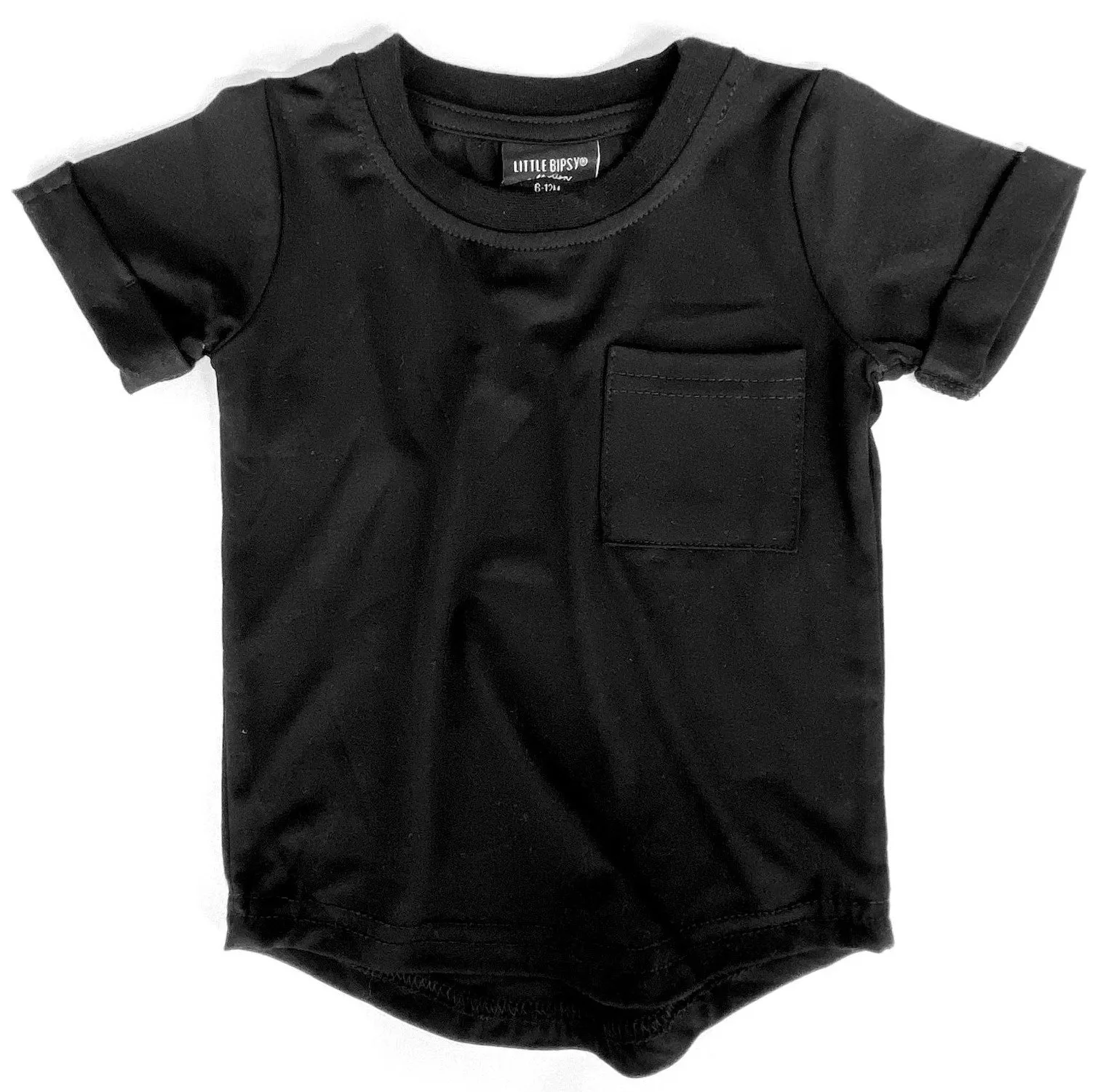 Little Bipsy Bamboo Pocket Tee - Black