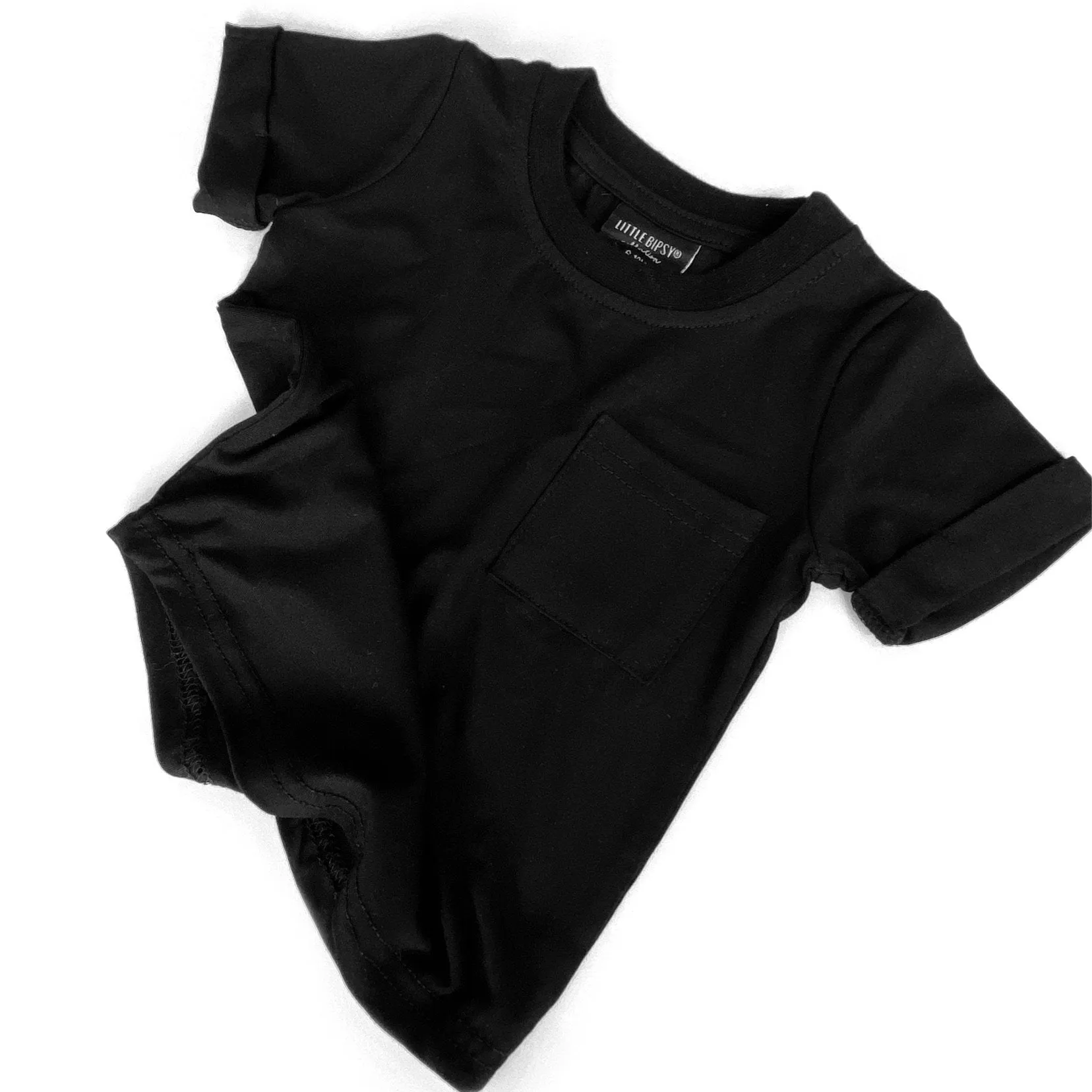 Little Bipsy Bamboo Pocket Tee - Black
