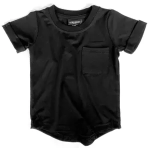 Little Bipsy Bamboo Pocket Tee - Black