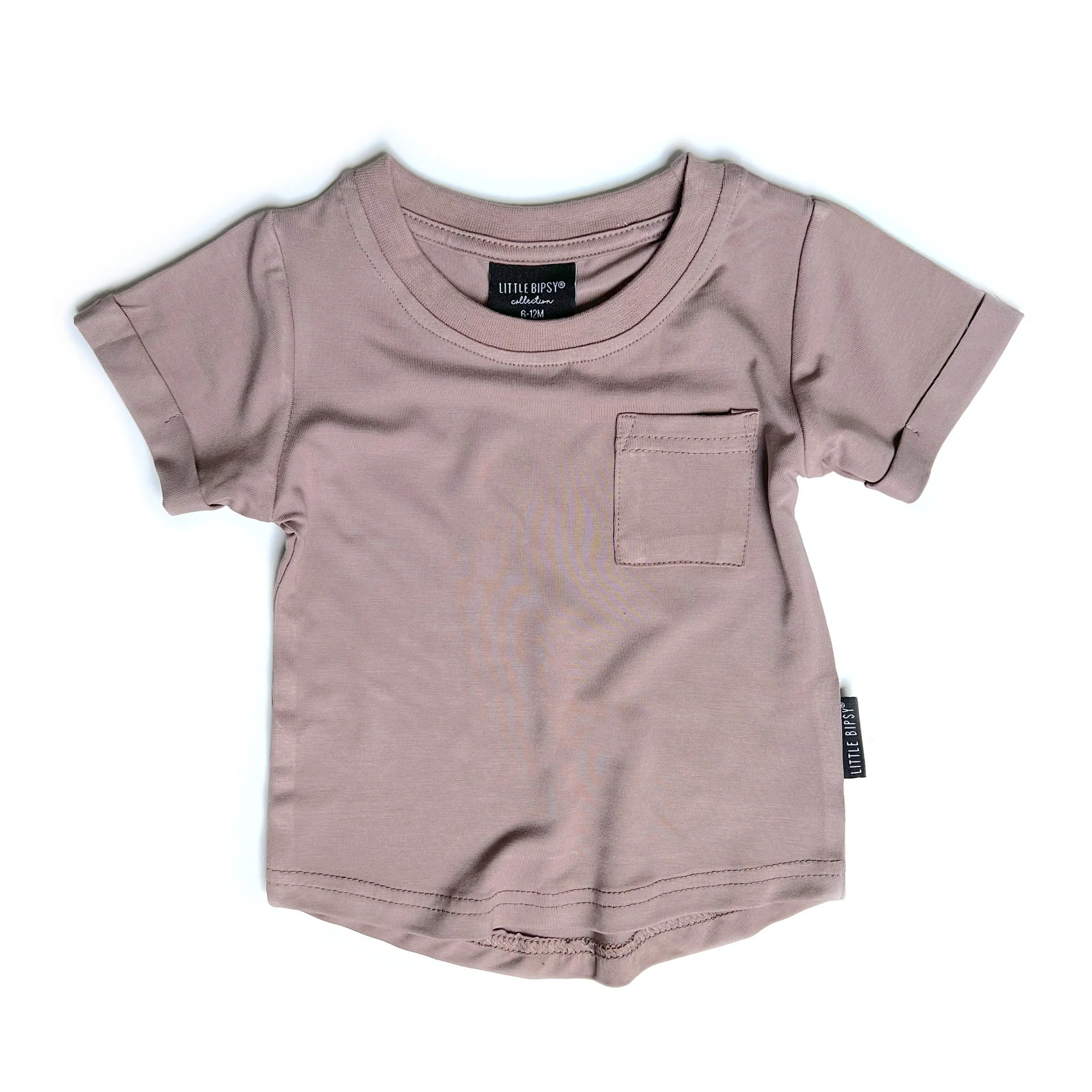 Little Bipsy Pocket Tee - Dusty Plum