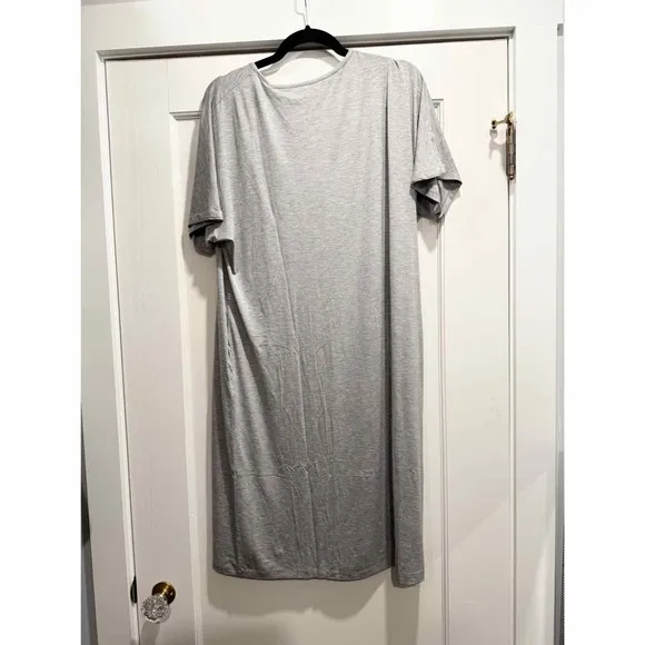Little Sleepies Heather Gray Women’s Caftan Bamboo Night Gown sleep Dress Medium