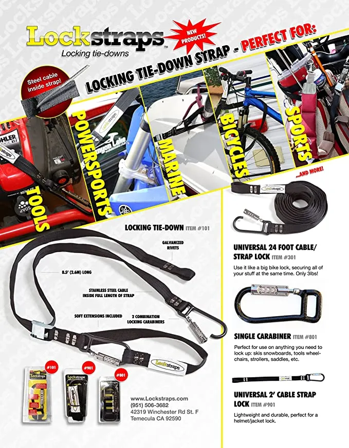 Lockstraps Reinforced Locking Tie Down