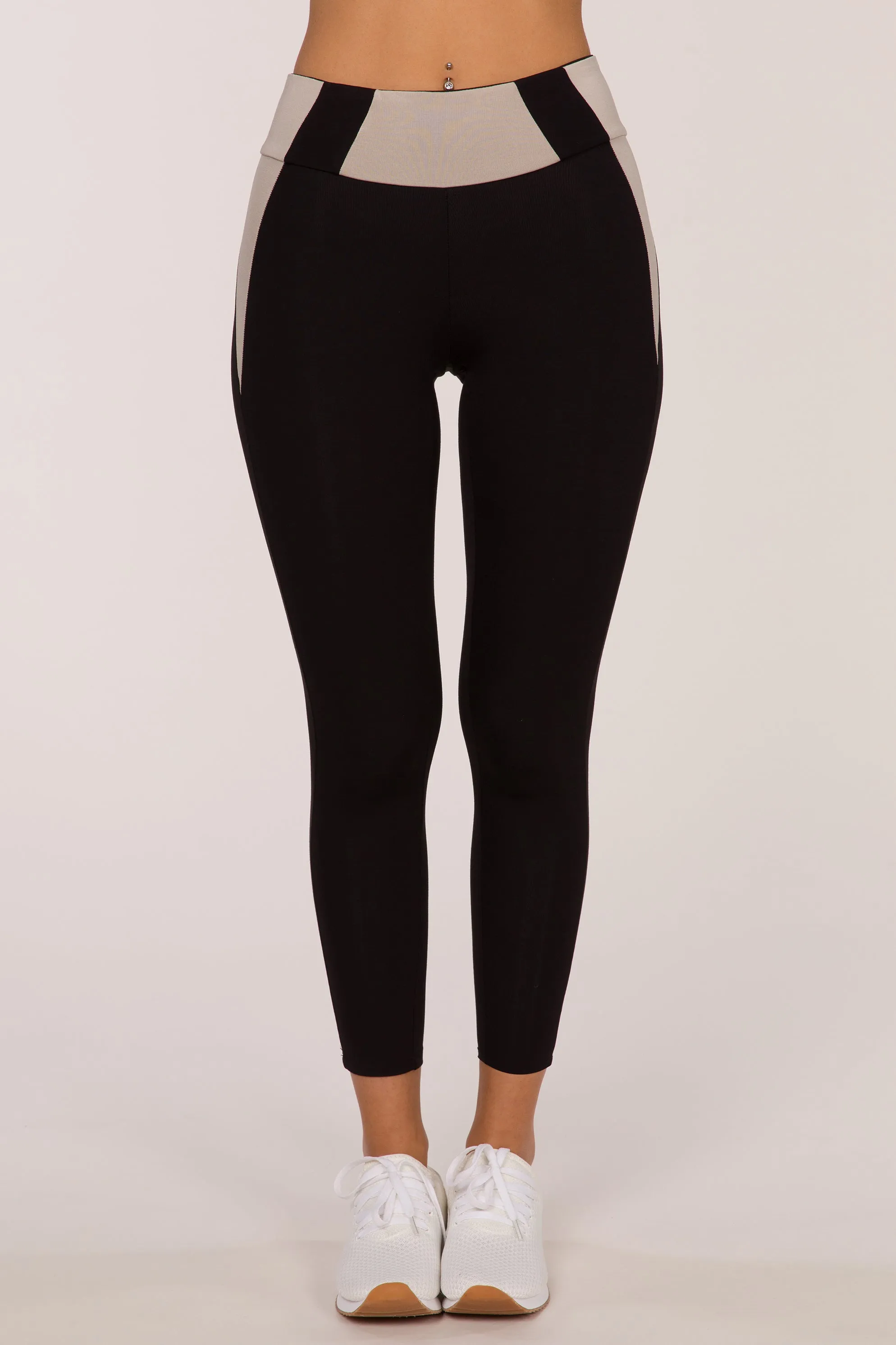 London High Rise 7/8 Legging - Black/Ice