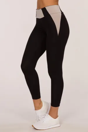 London High Rise 7/8 Legging - Black/Ice
