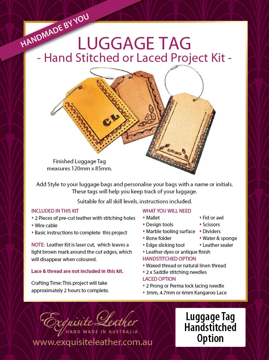 Luggage - Hand Stitched Kit - FREE SHIPPING