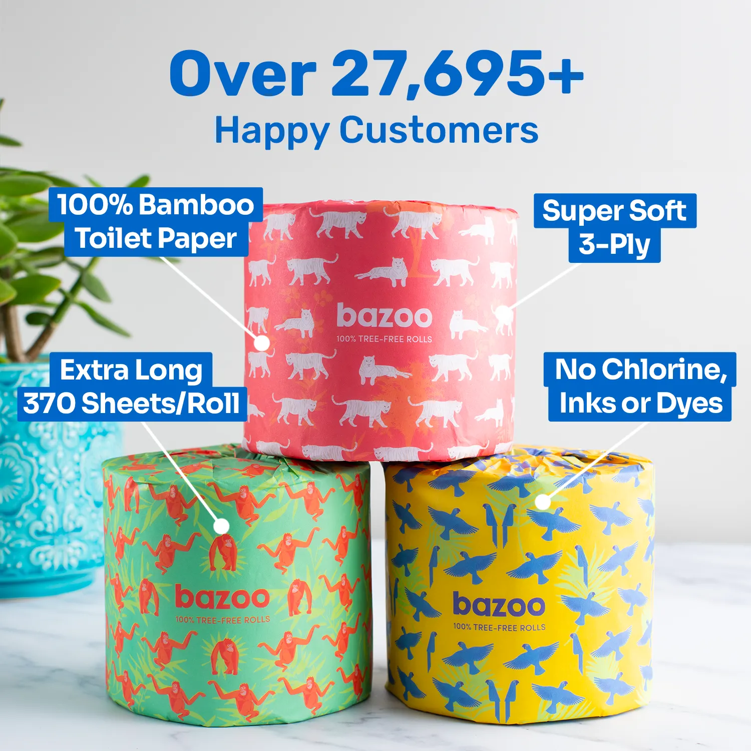Luxury 100% FSC Certified Bamboo Toilet Paper – Protected Species Range