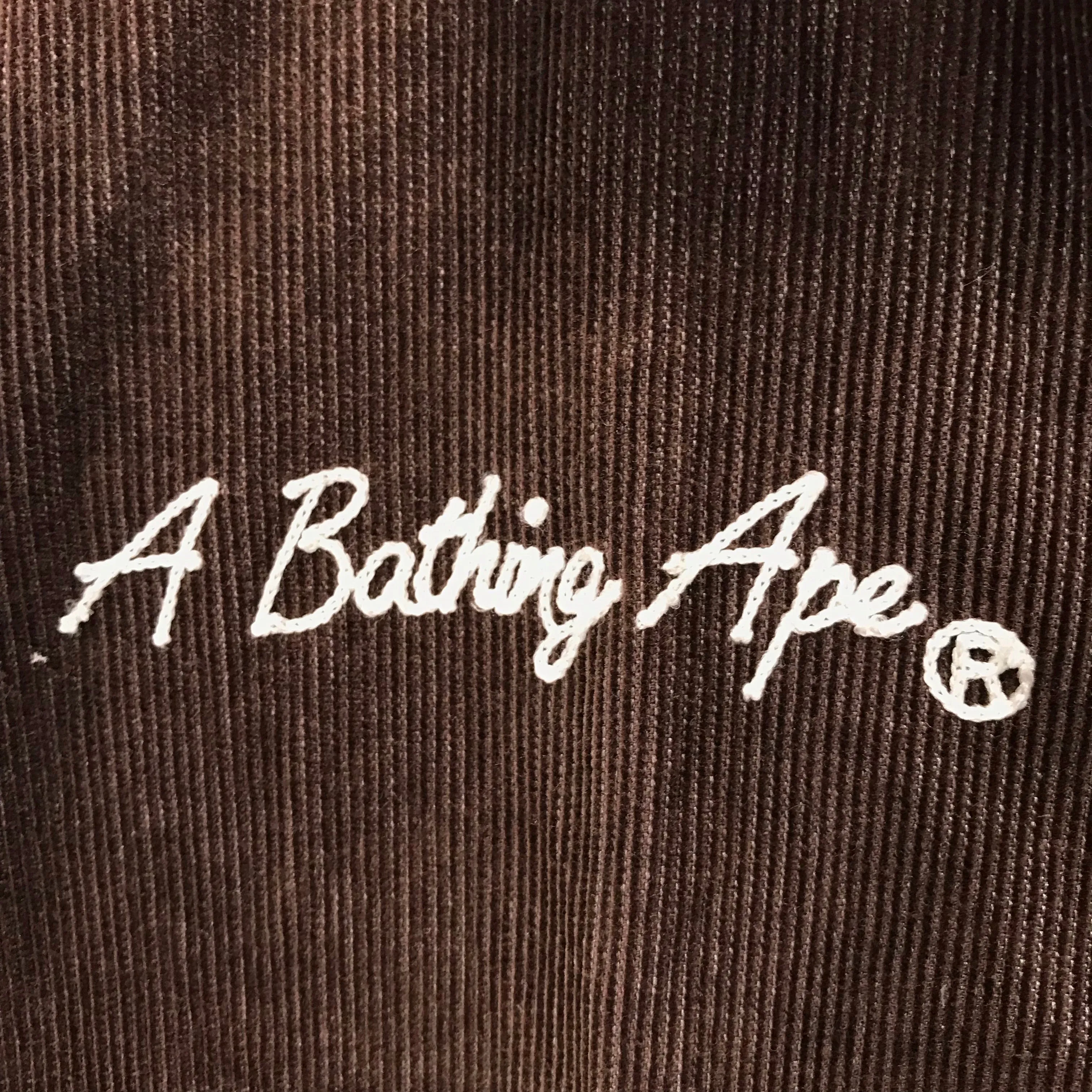 [M] A Bathing Ape Bape General Made Corduroy Jacket Brown