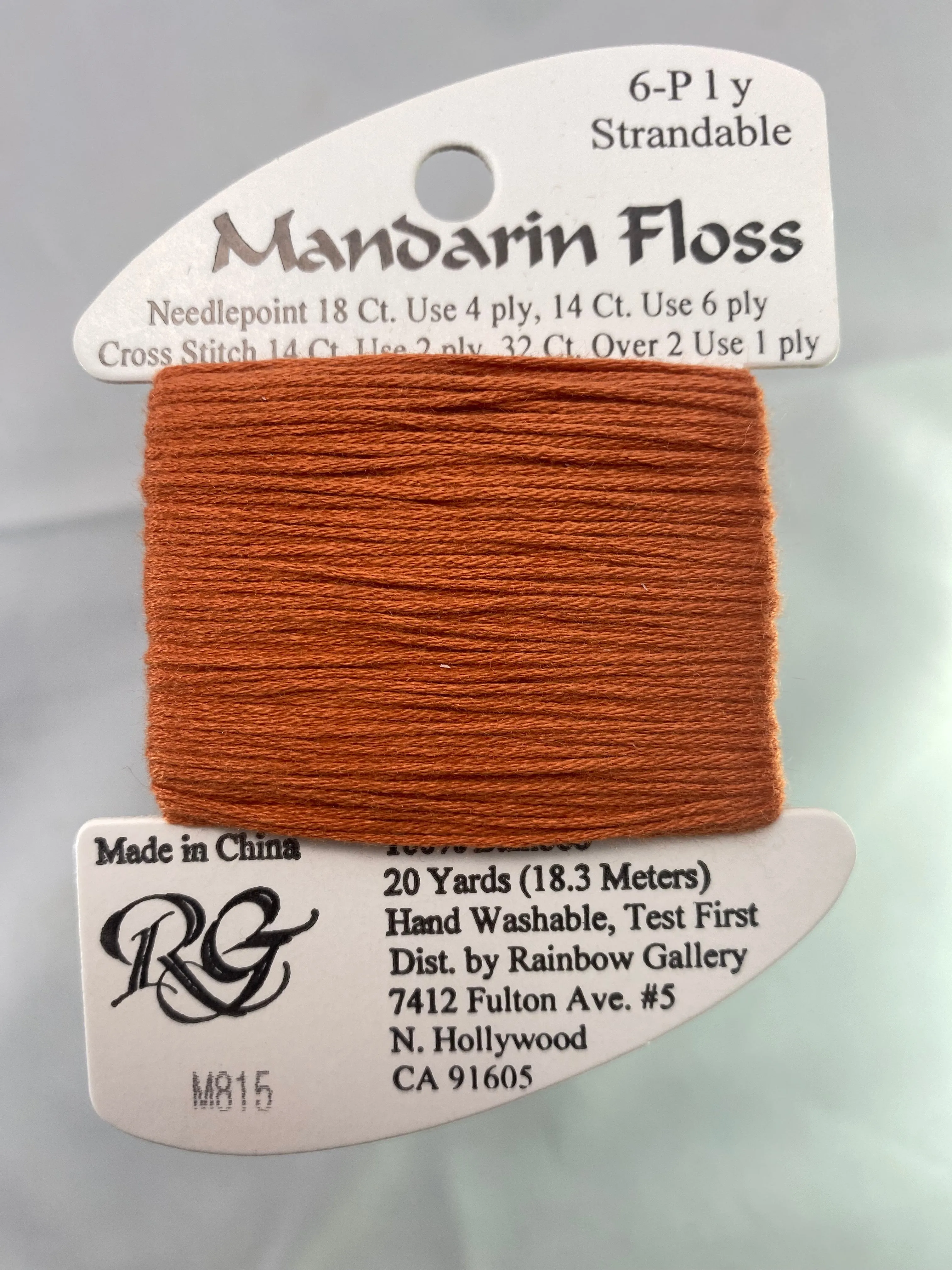 Mandarin Floss- Reds, Yellows, Oranges, Browns