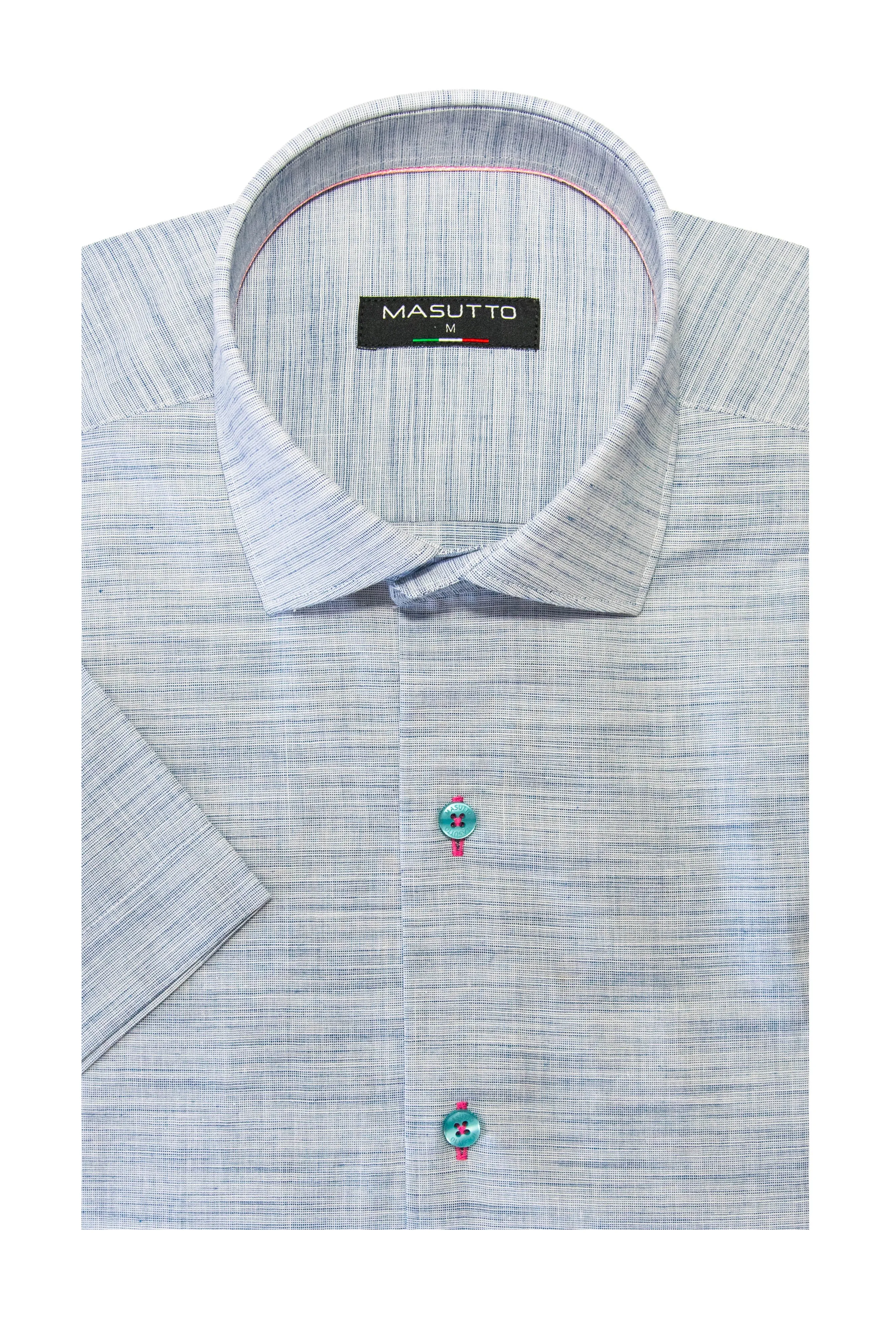 MASUTTO LYON/92 SHORT SLEEVE BUTTON DOWN SHIRT