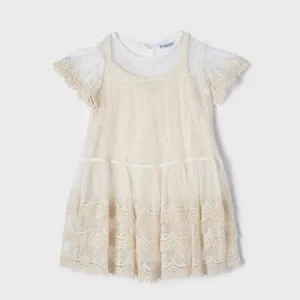 Mayoral Linen Embroidered Dress