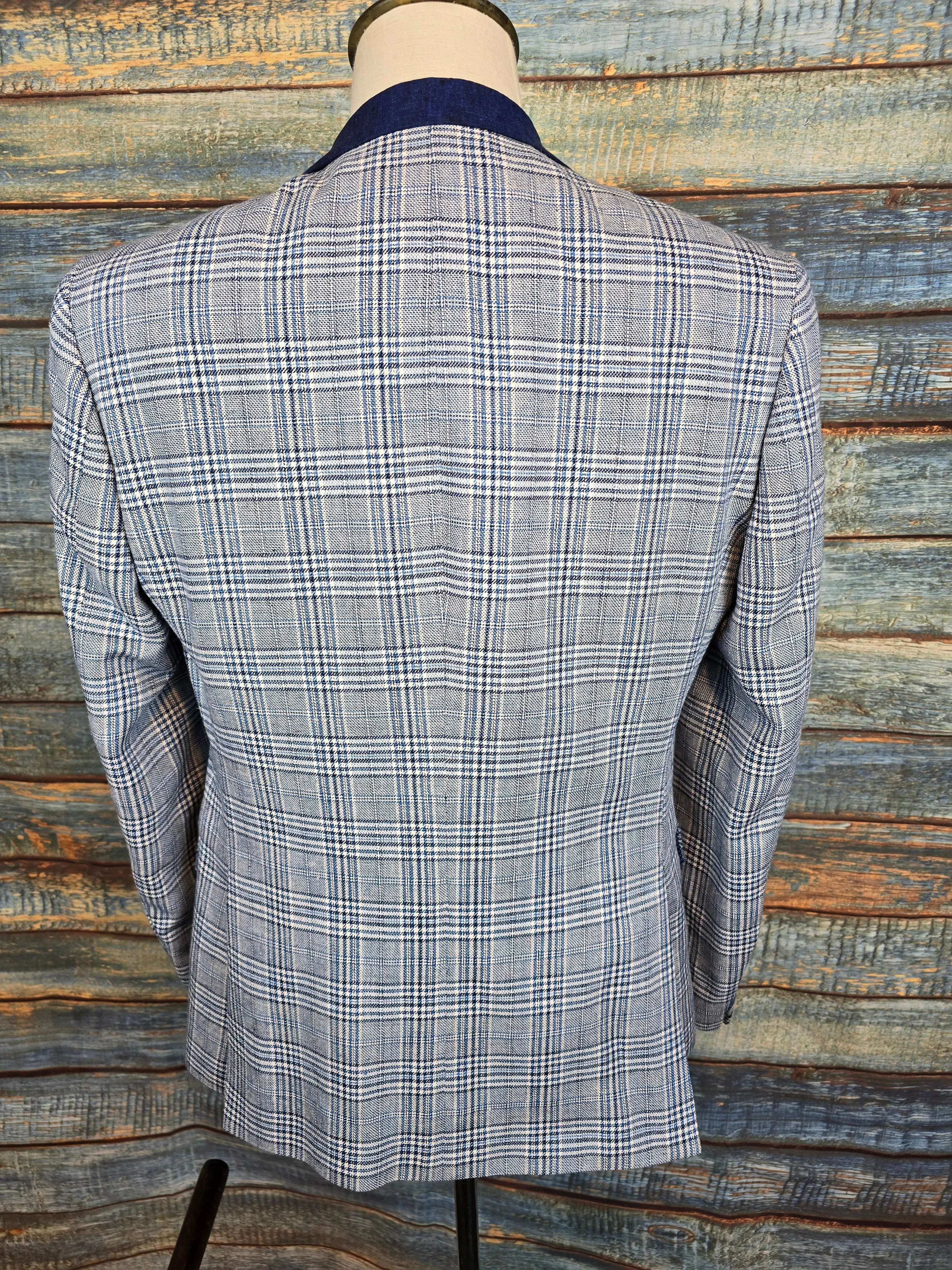 Mazzelli "Lanificio fabric" Cotton/Linen overcheck Jacket