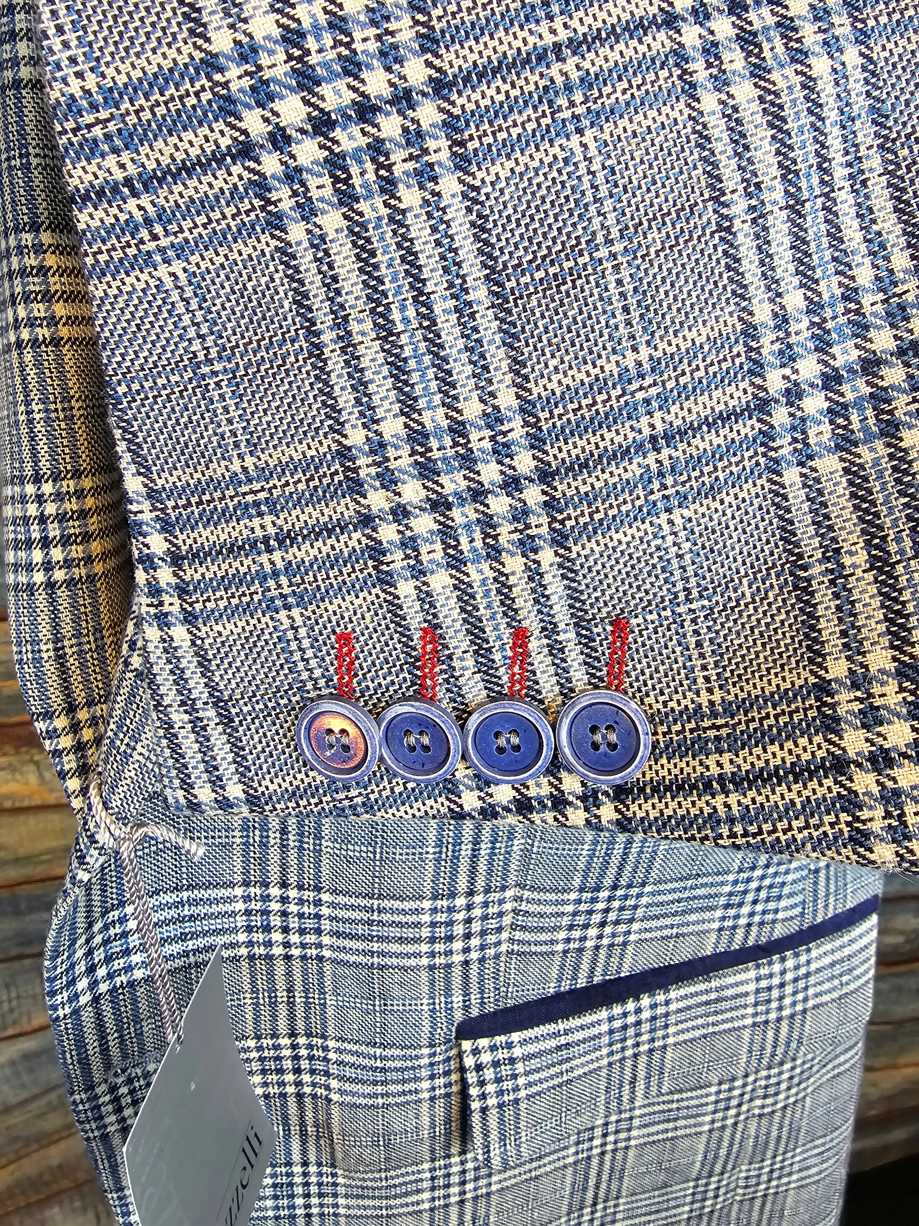 Mazzelli "Lanificio fabric" Cotton/Linen overcheck Jacket
