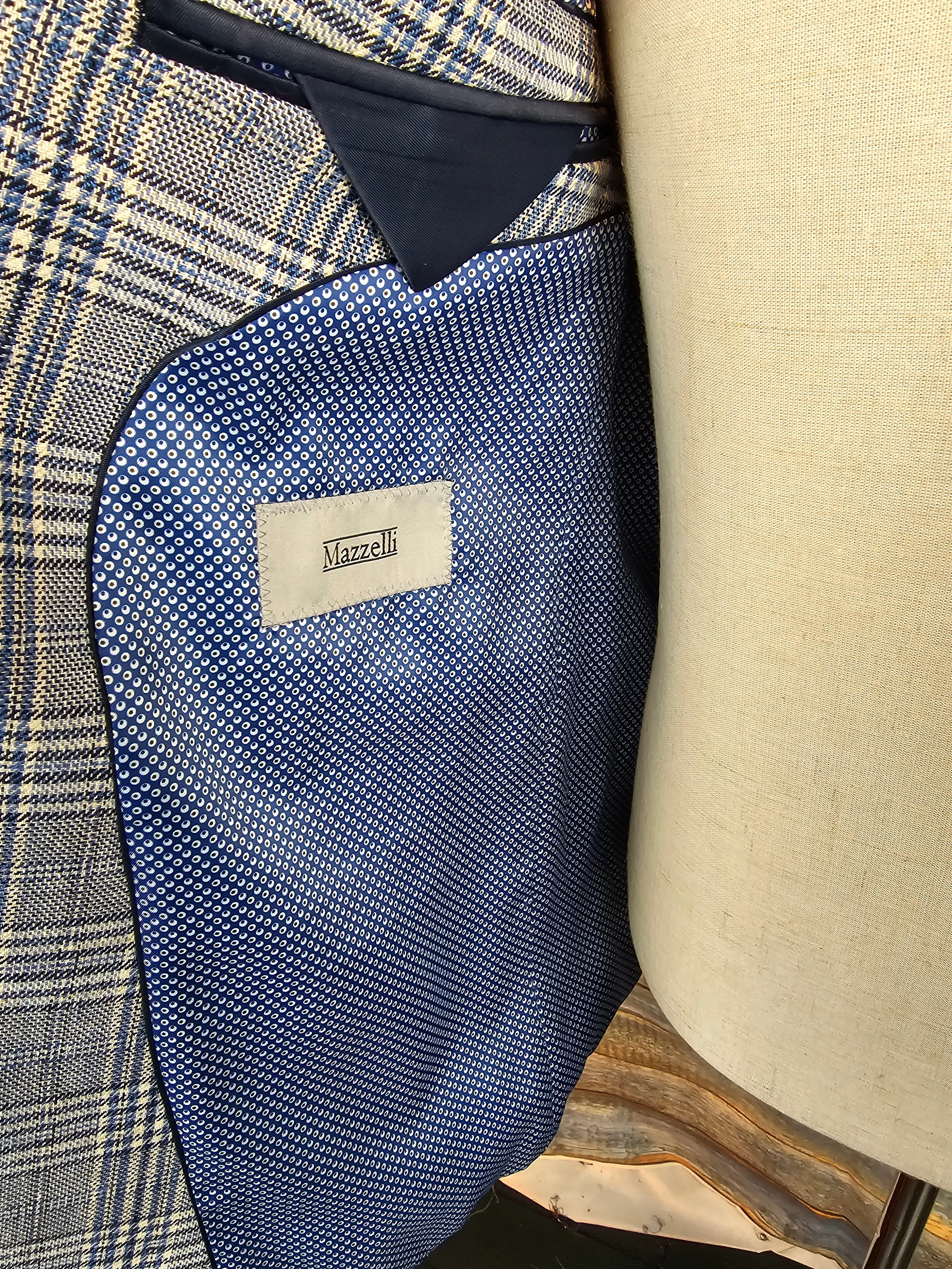 Mazzelli "Lanificio fabric" Cotton/Linen overcheck Jacket