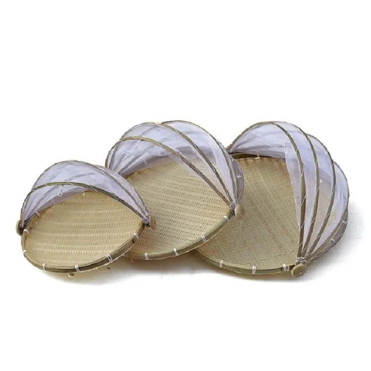 Medium Round Bamboo Woven Dustpan Basket For Household Storage - Primary Colour 36Cm
