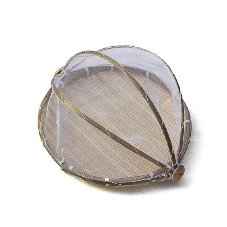 Medium Round Bamboo Woven Dustpan Basket For Household Storage - Primary Colour 36Cm