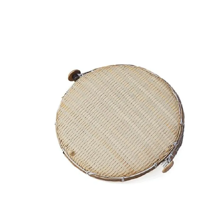 Medium Round Bamboo Woven Dustpan Basket For Household Storage - Primary Colour 36Cm