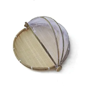 Medium Round Bamboo Woven Dustpan Basket For Household Storage - Primary Colour 36Cm