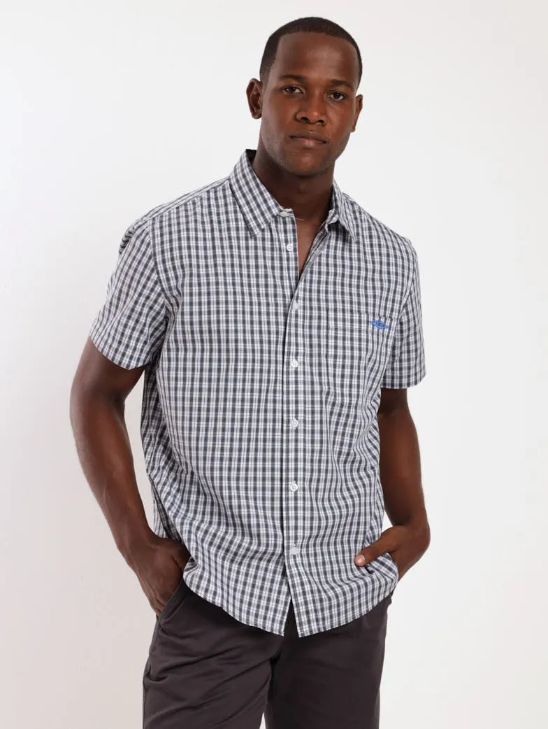 Men's Check Woven Pocket Shirt - Grey