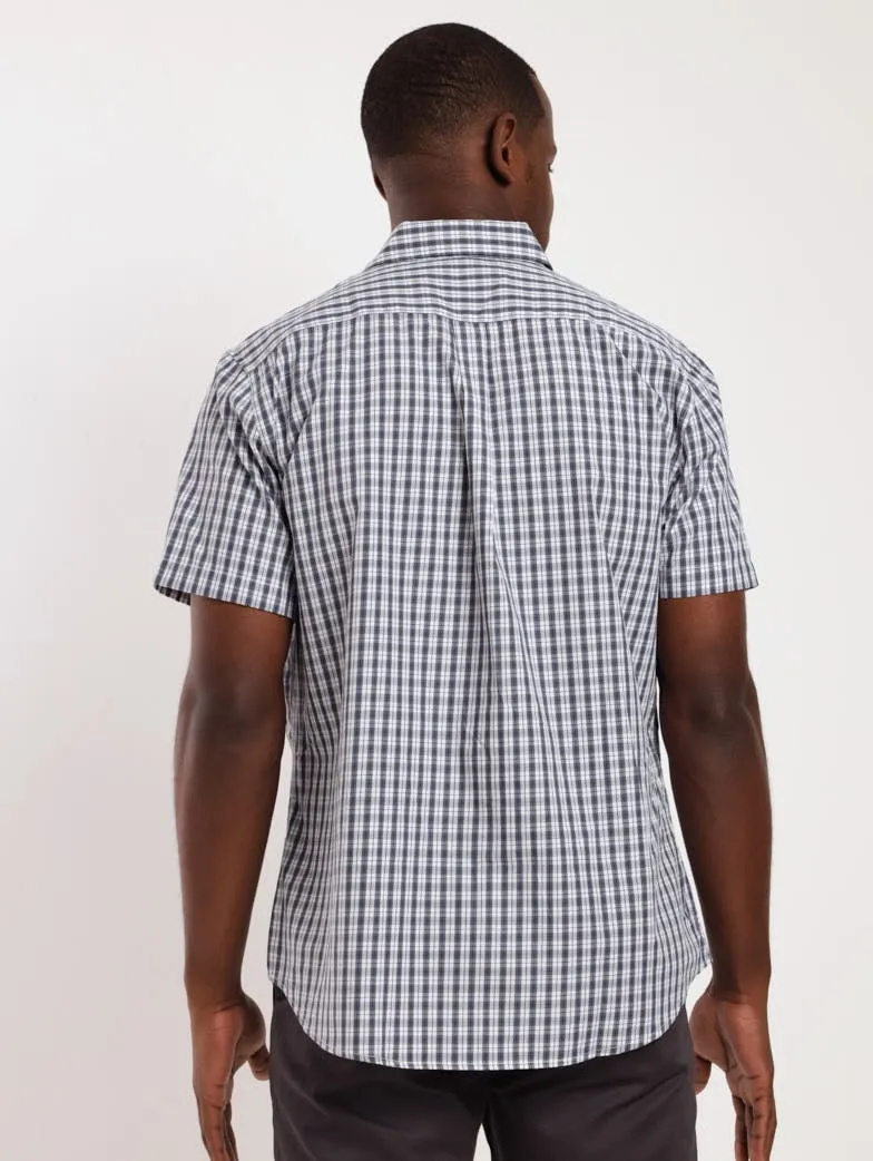 Men's Check Woven Pocket Shirt - Grey